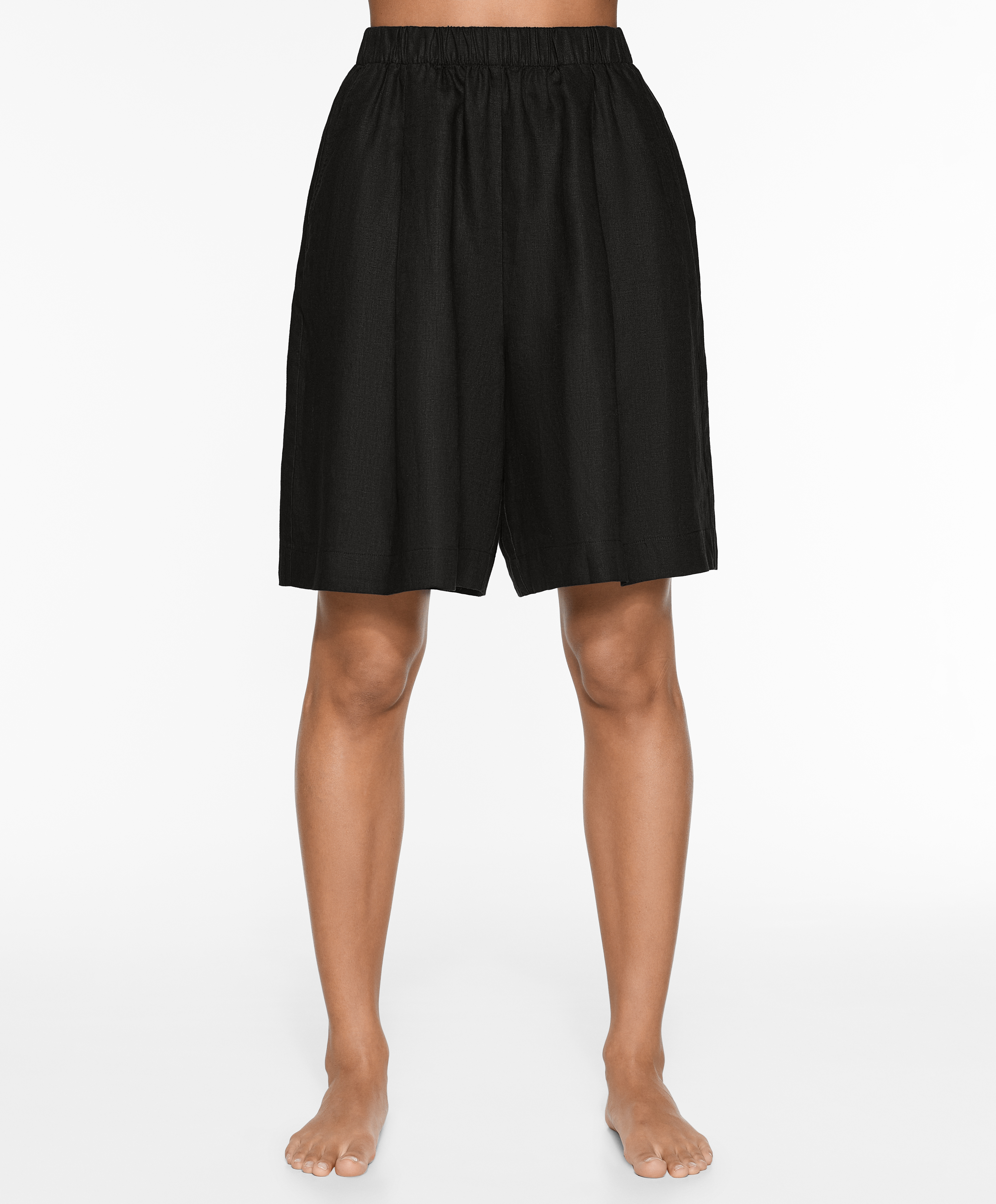 100% linen Bermuda shorts