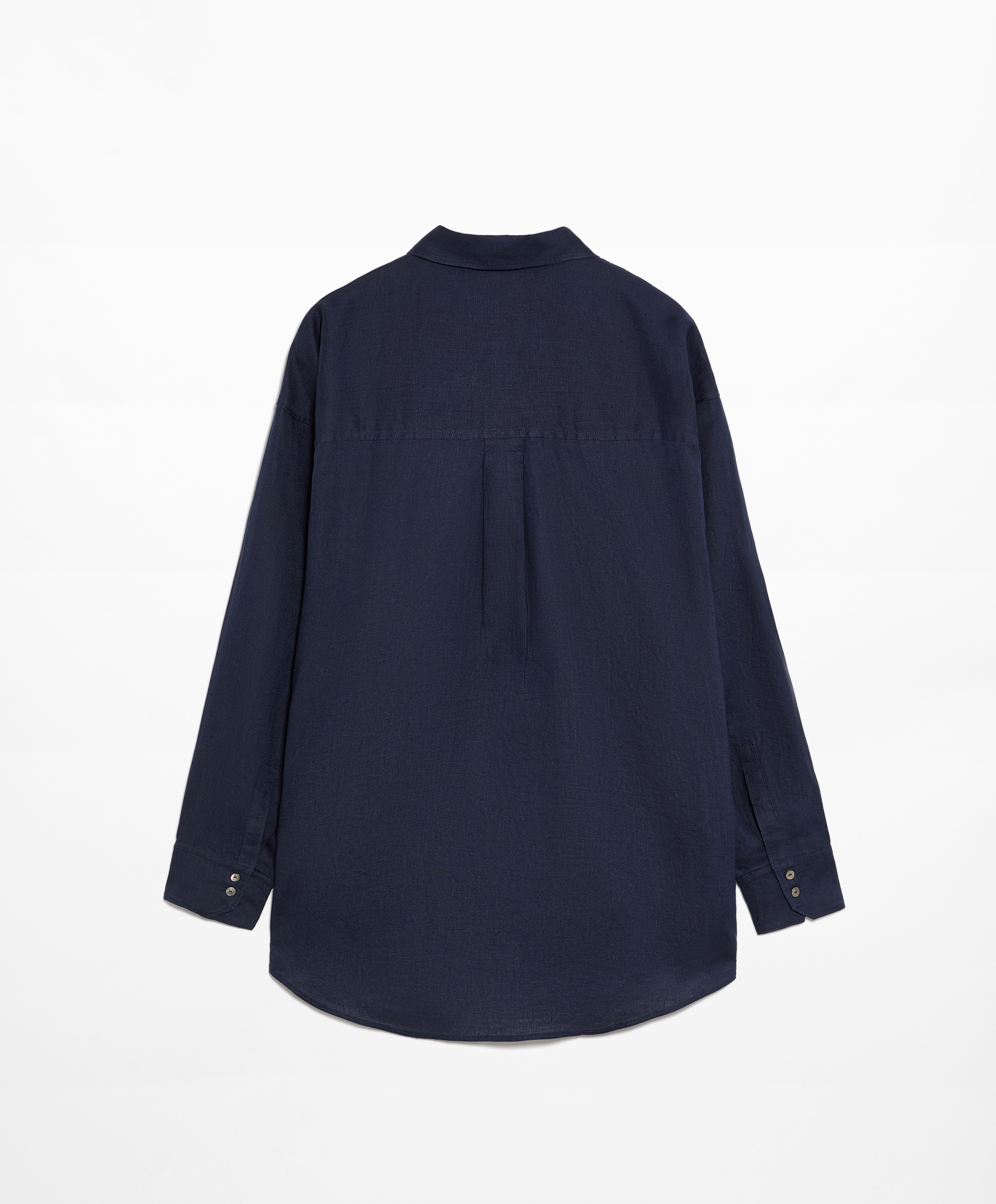 100% linen long-sleeved shirt