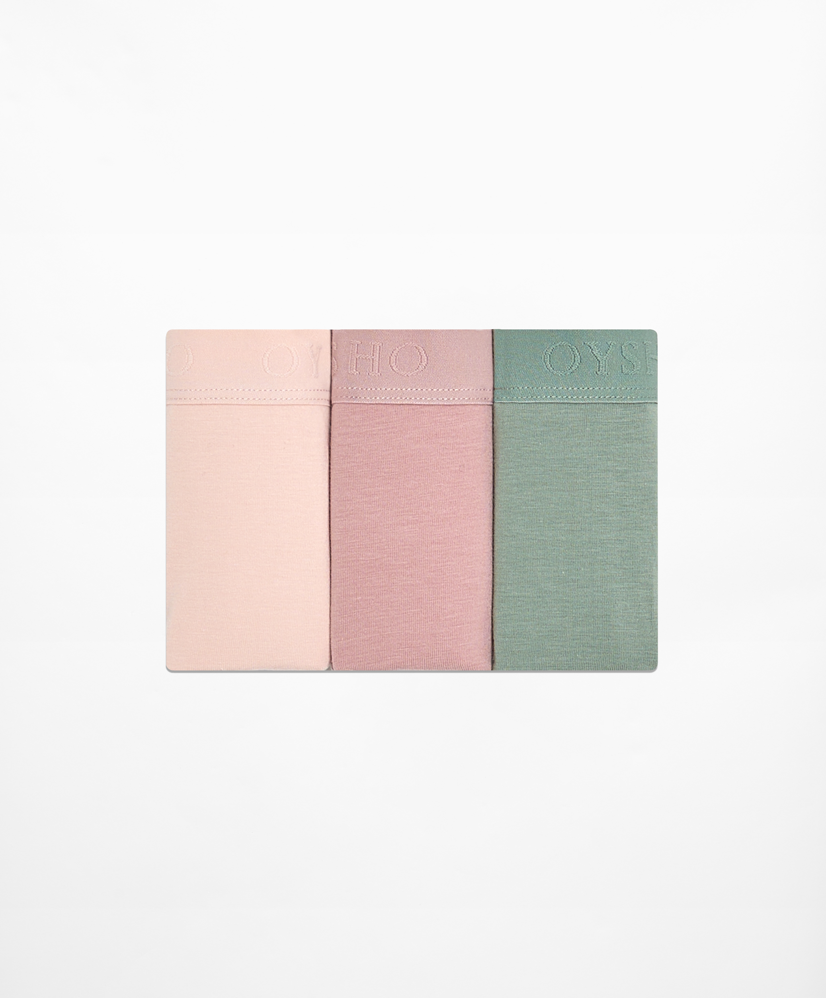 3 cotton blend thongs with logo