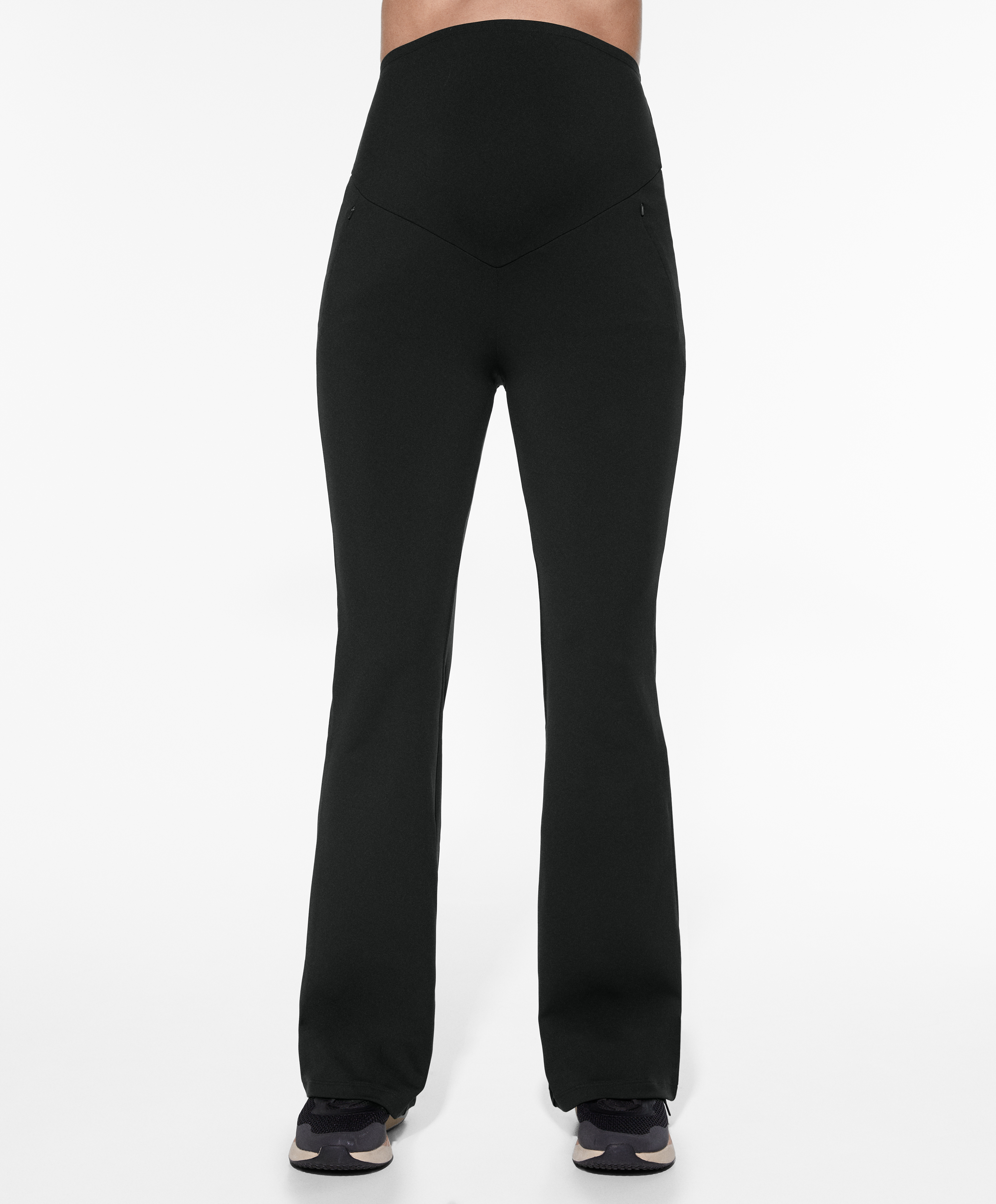 Warm maternity flare trousers