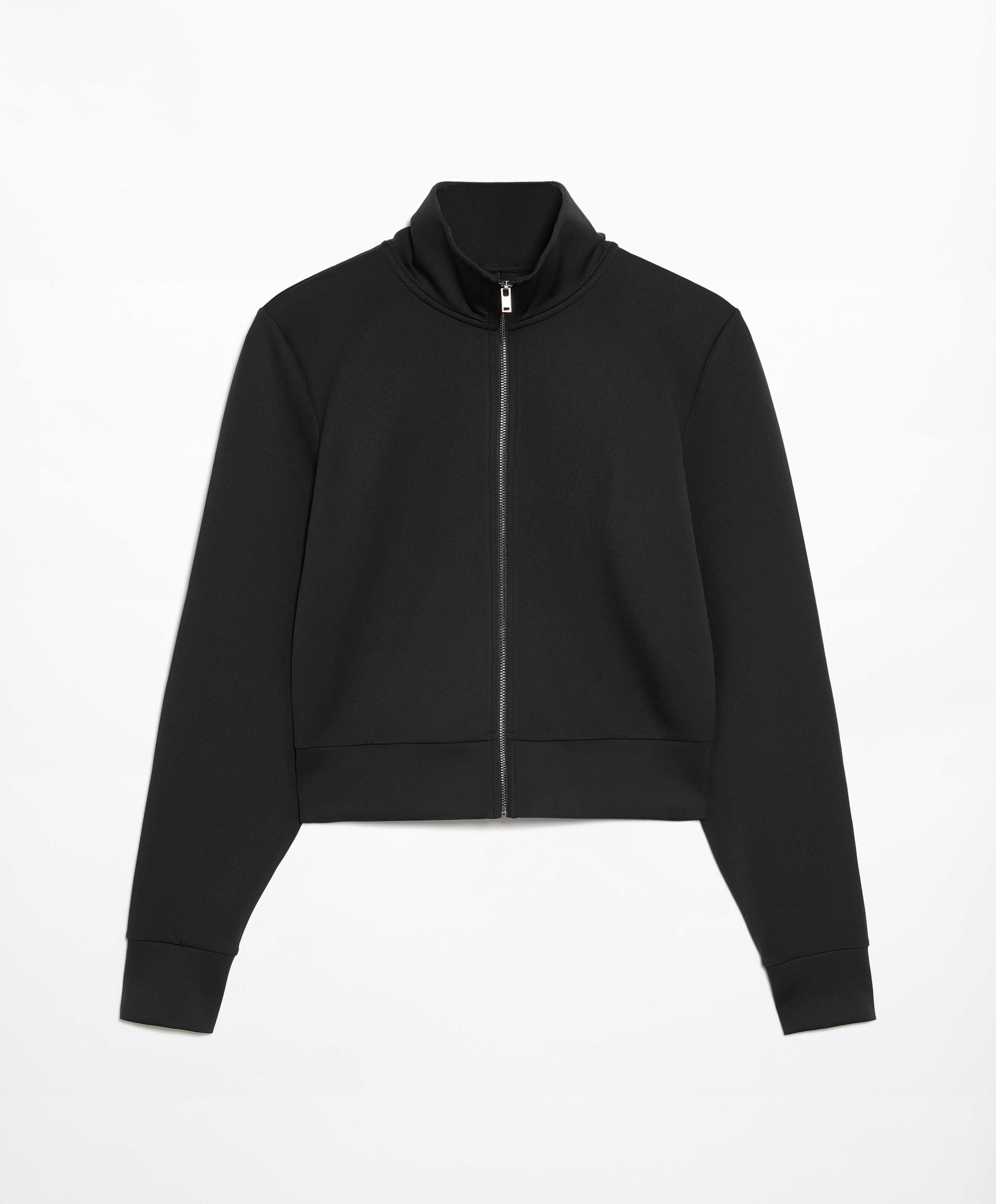 Neoprene-effect technical jacket