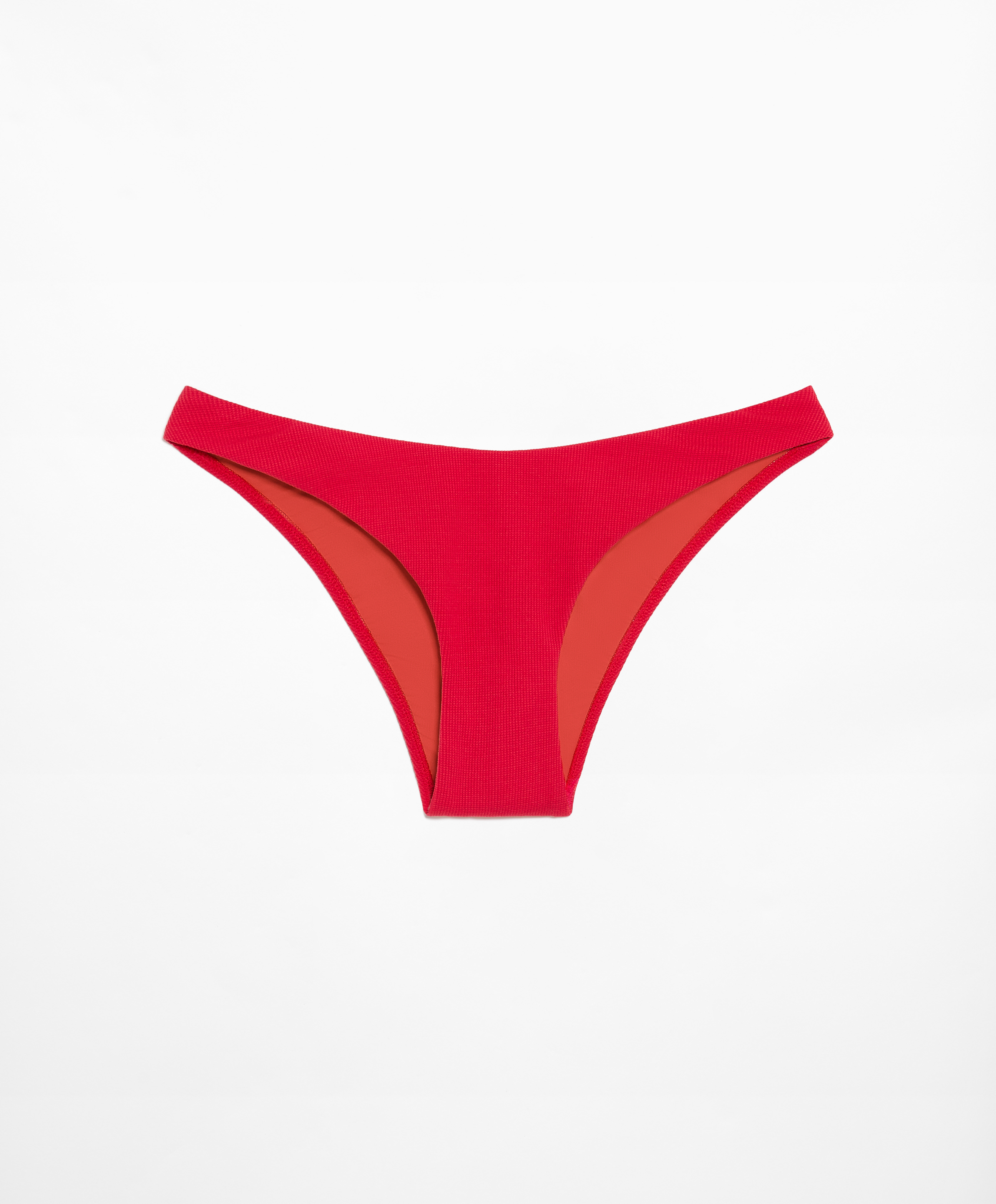 Piqué medium-coverage U-cut bikini briefs