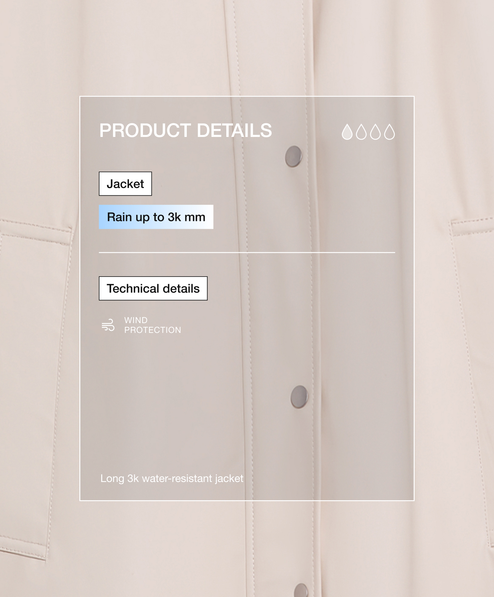 3k water-resistant jacket