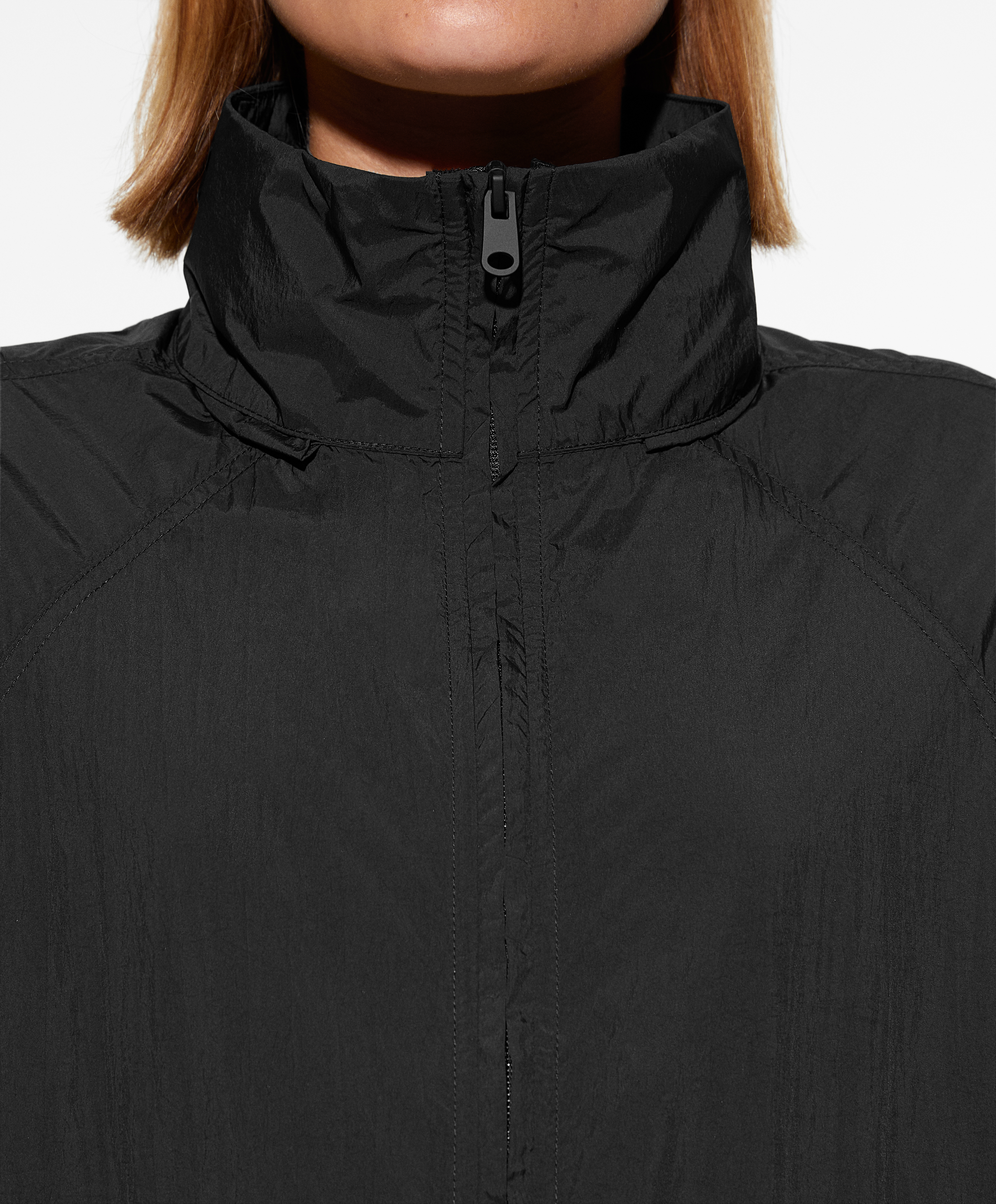 Water-repellent midi jacket