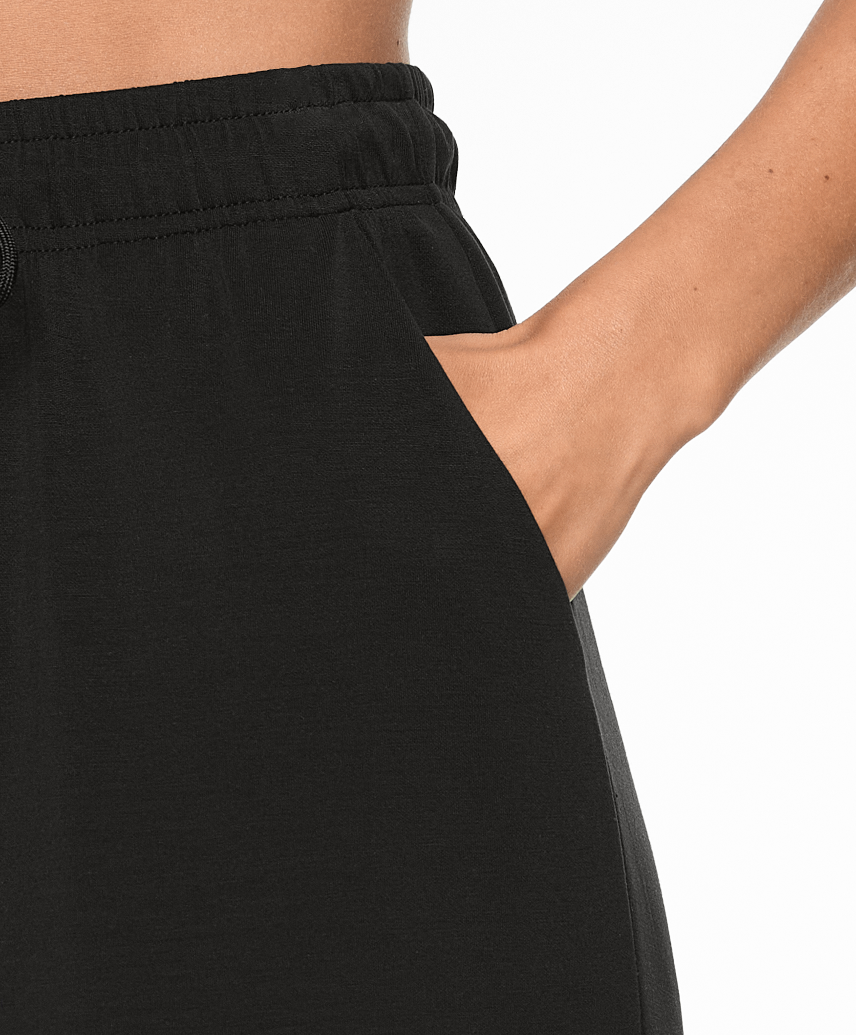 Soft-touch wide-leg crop trousers with modal