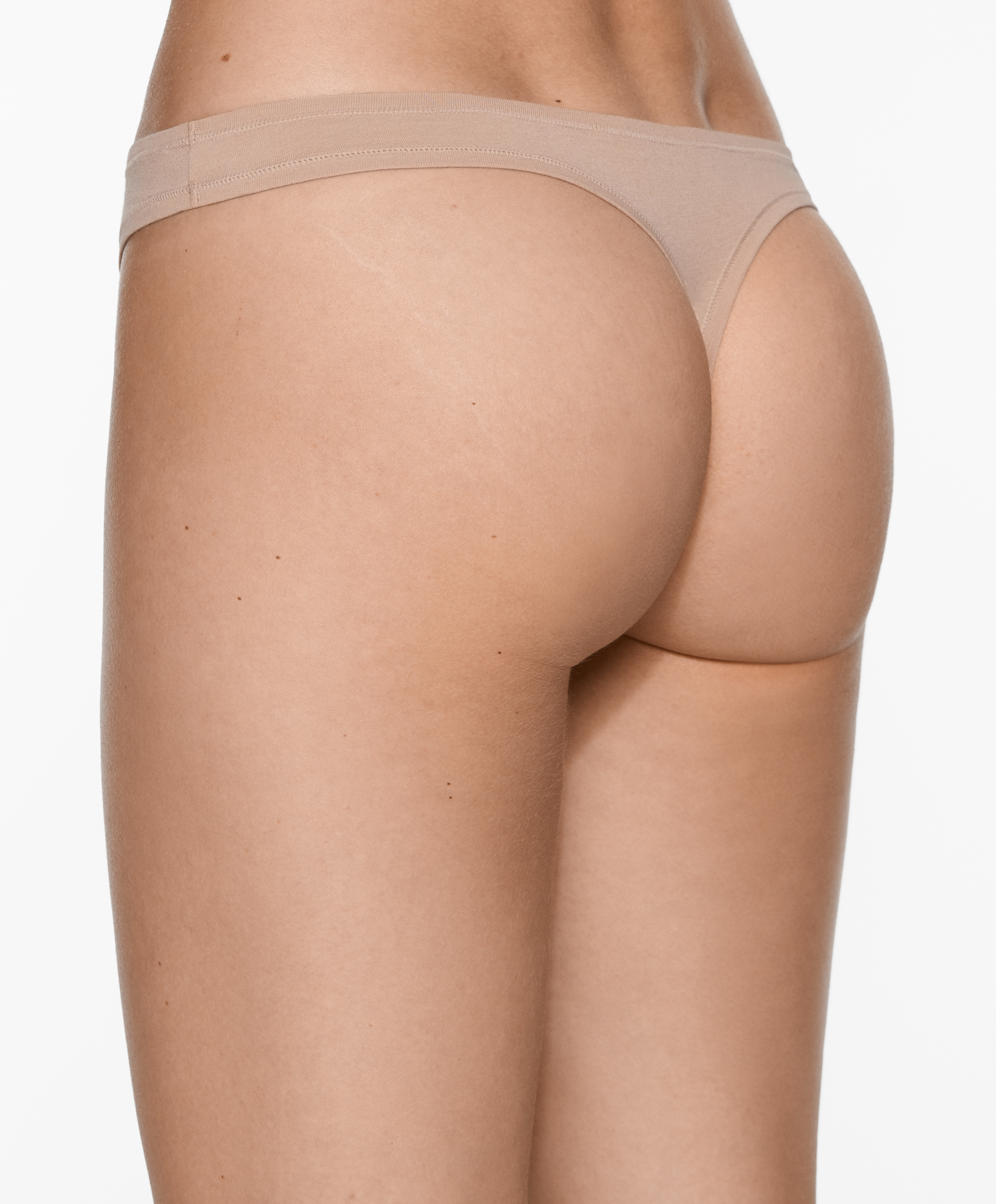 3 cotton blend thongs