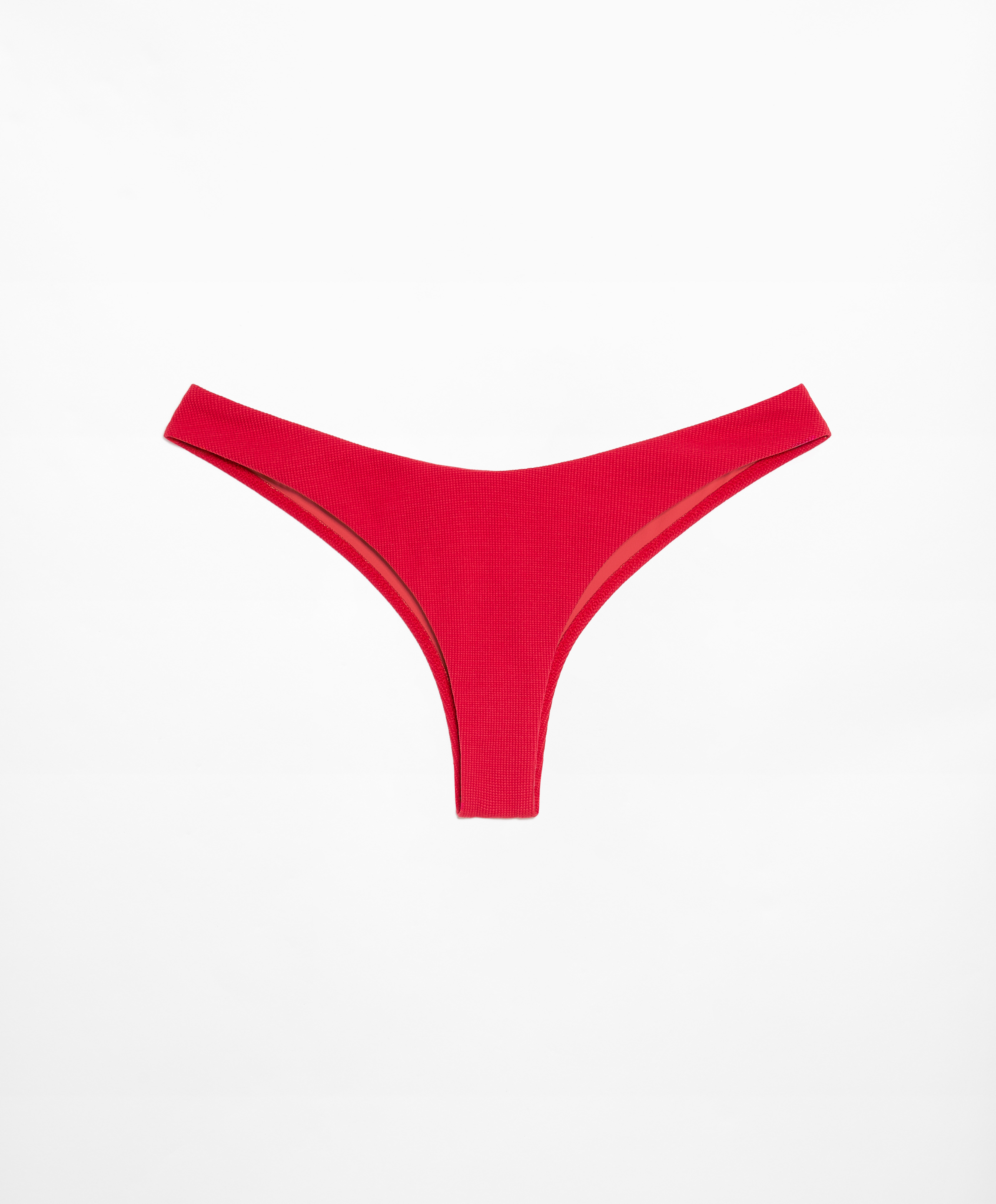 U-cut piqué Brazilian bikini briefs
