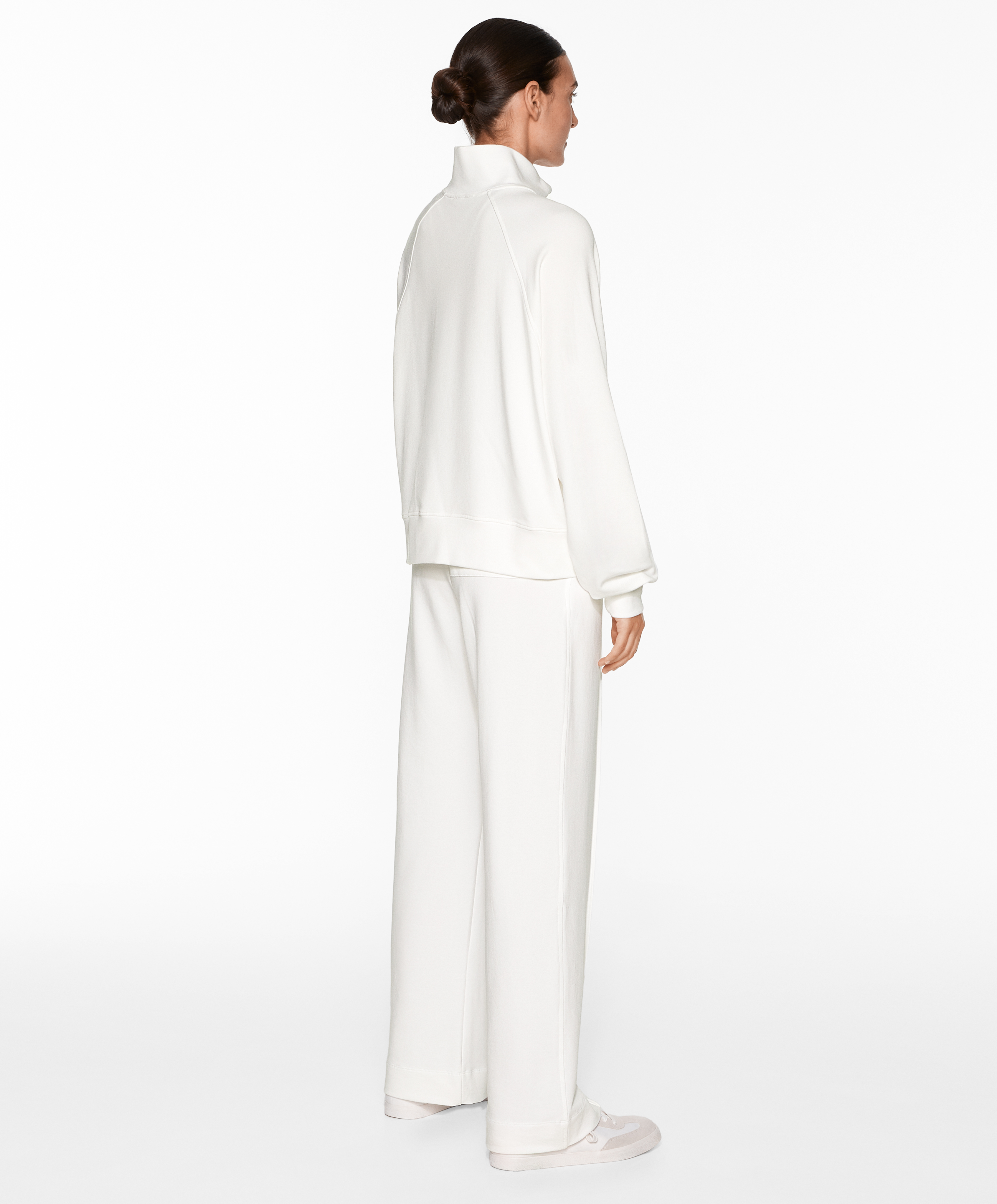 Half-zip sweatshirt with cotton and modal