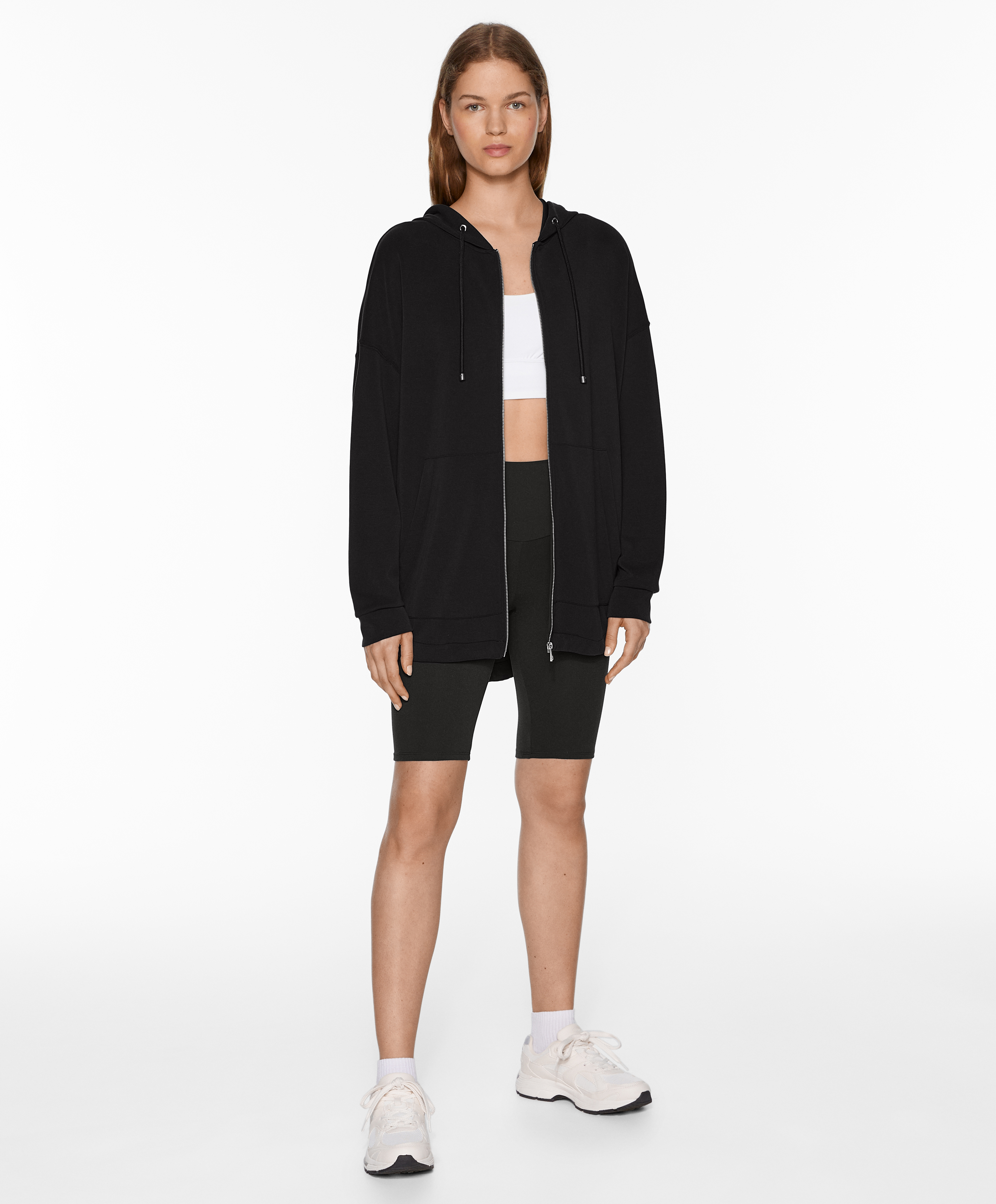 Oversize jacket with modal