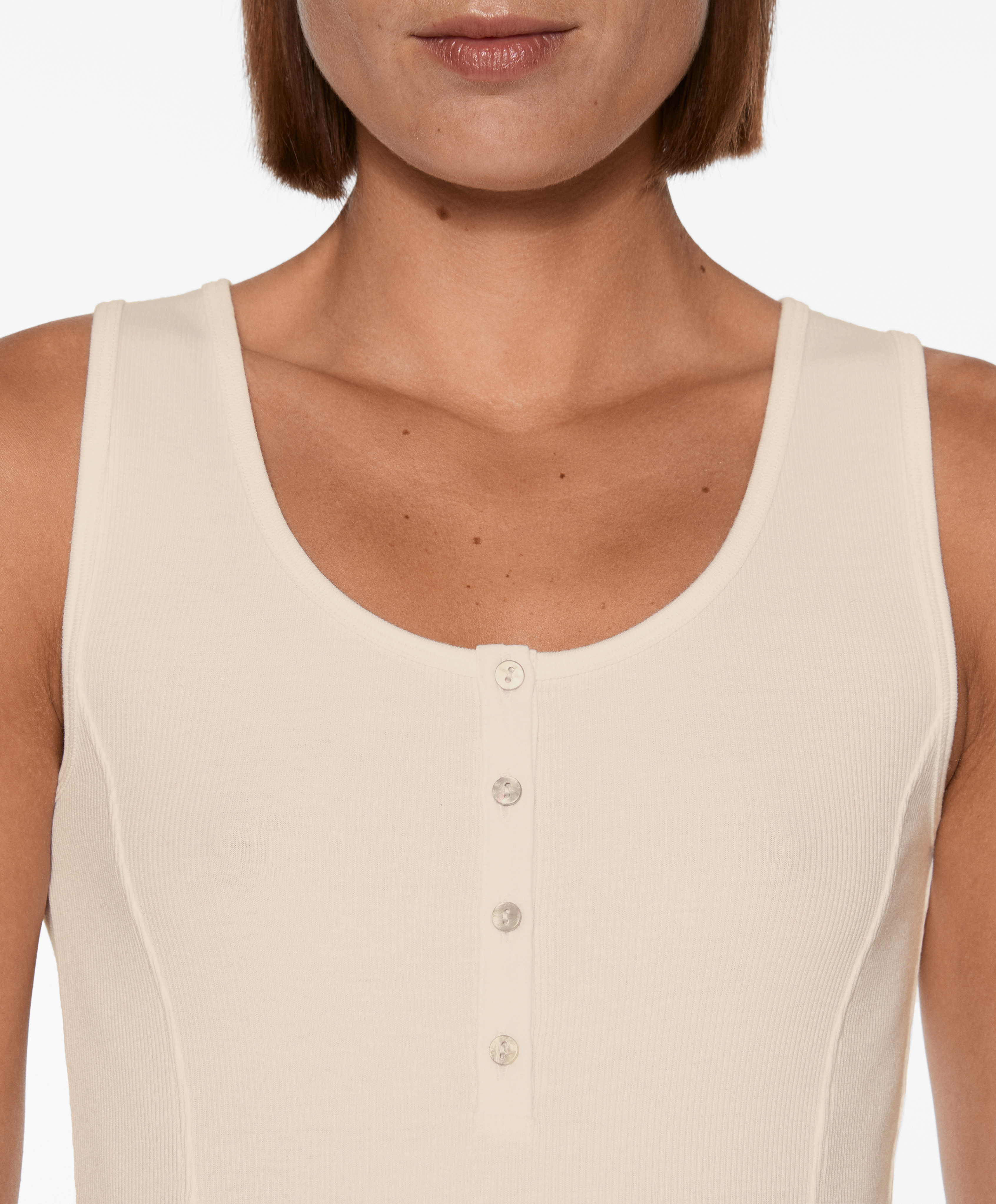 Sleeveless T-shirt with cotton and modal