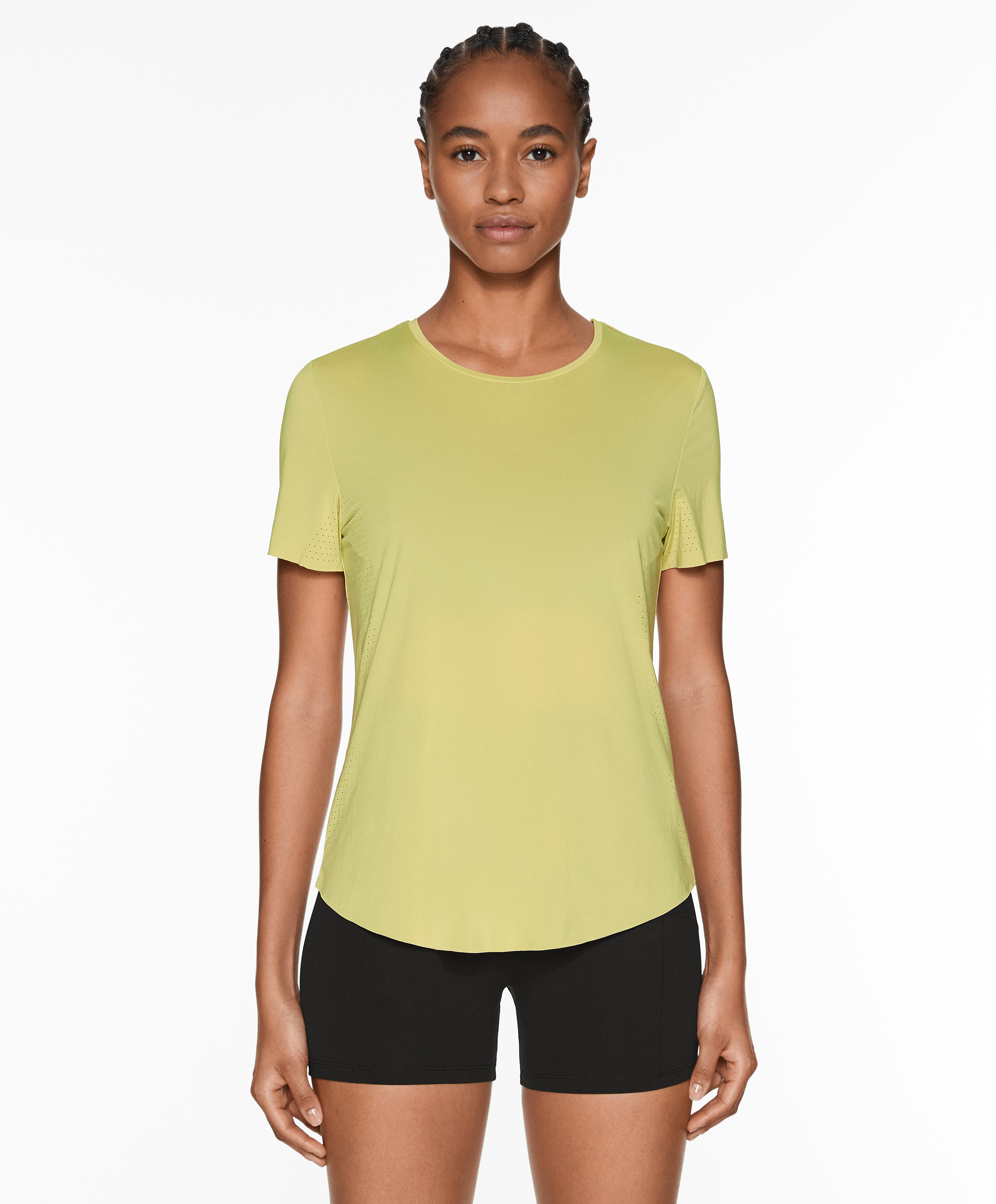 Fitted short-sleeved technical T-shirt