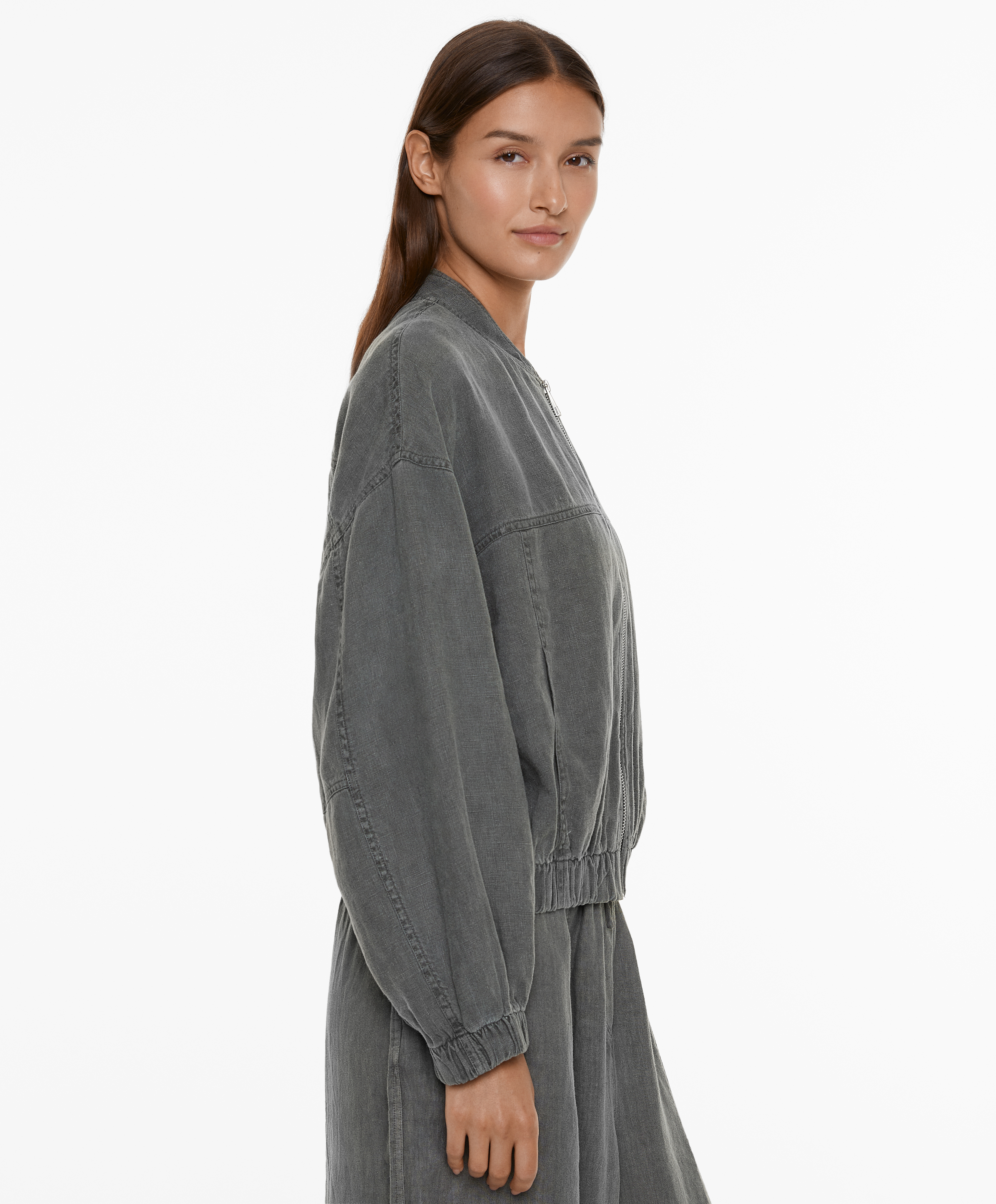 100% linen bomber jacket