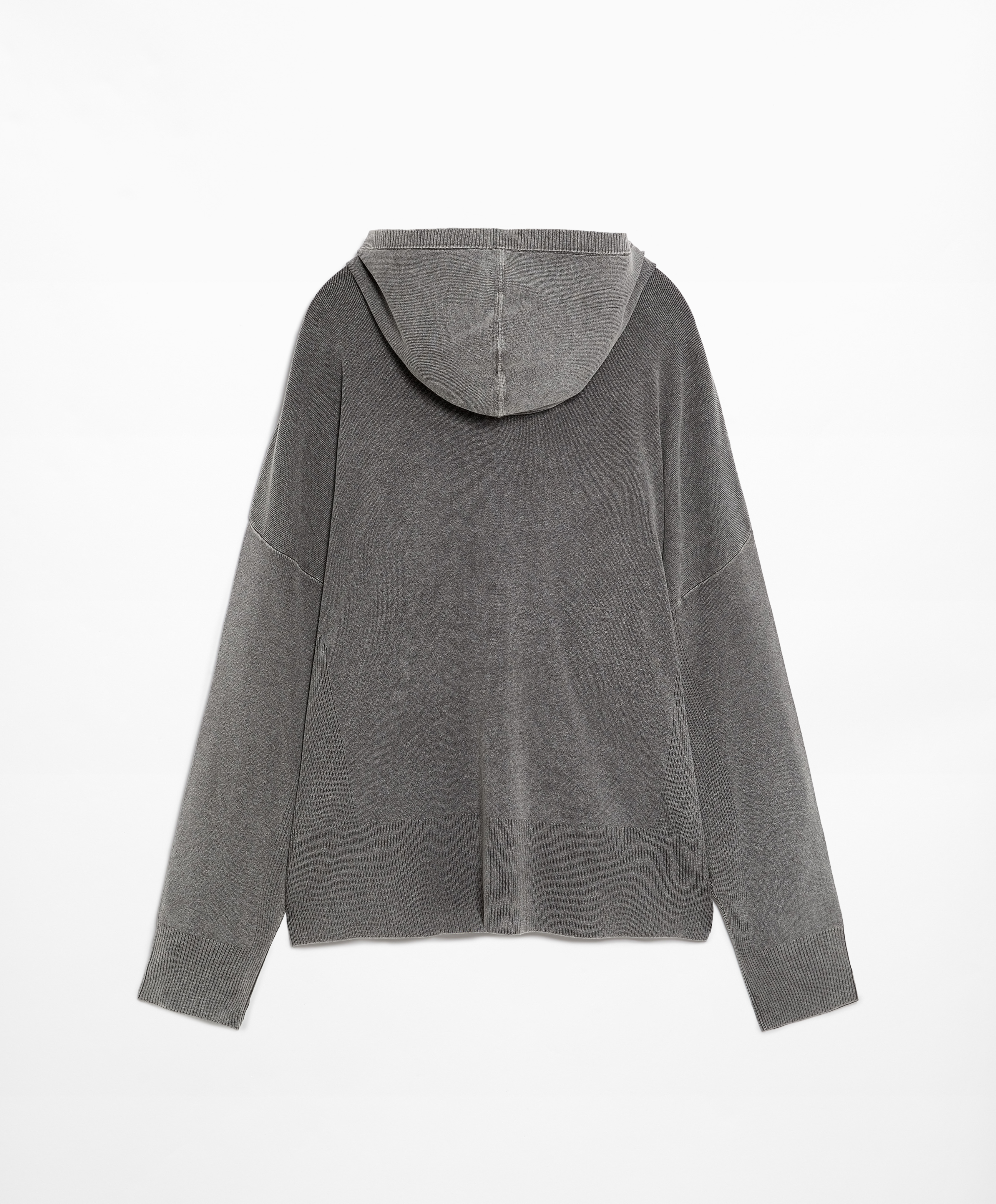 Hooded knit sweatshirt