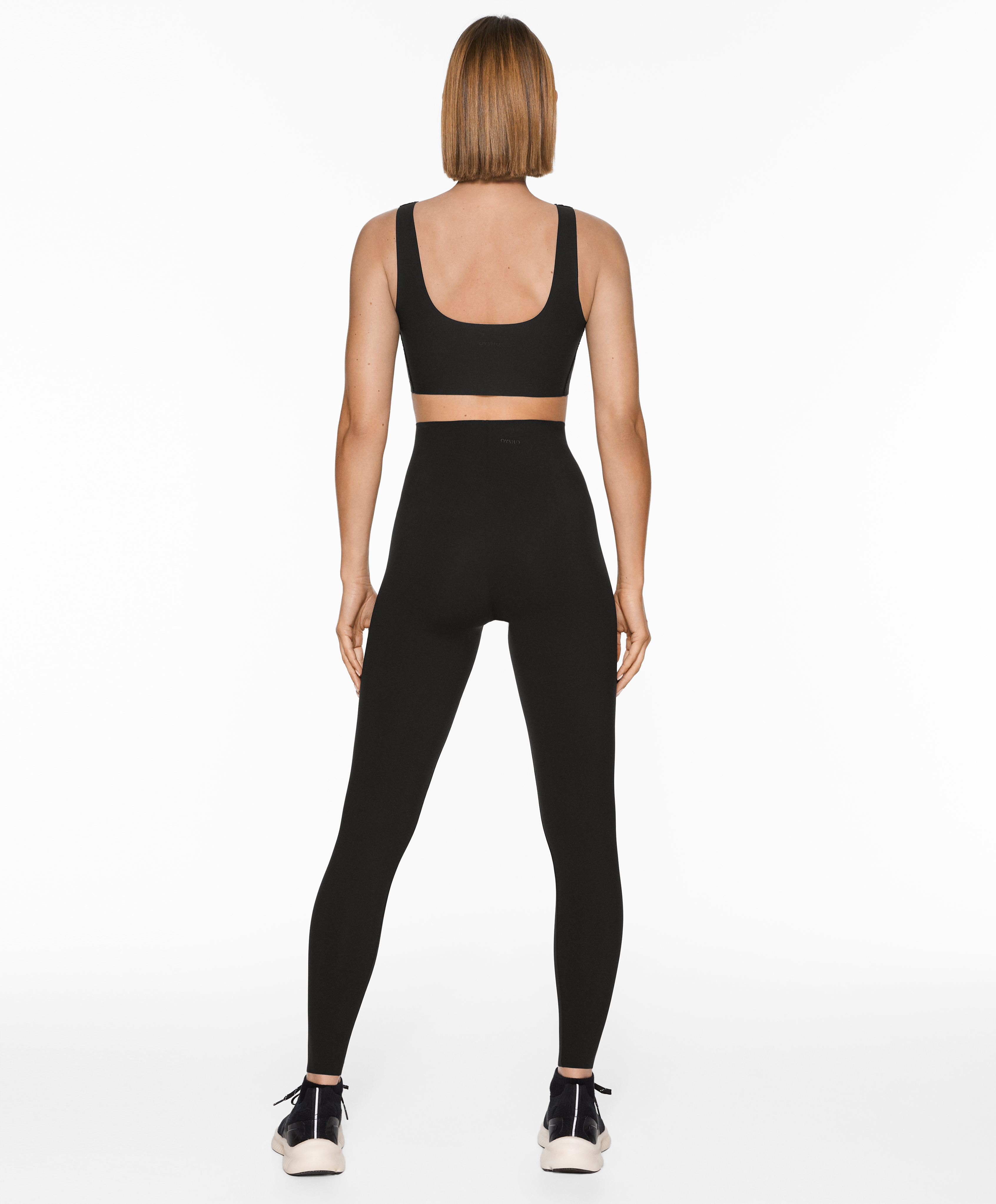 V-cut light-touch 65cm ankle-length leggings