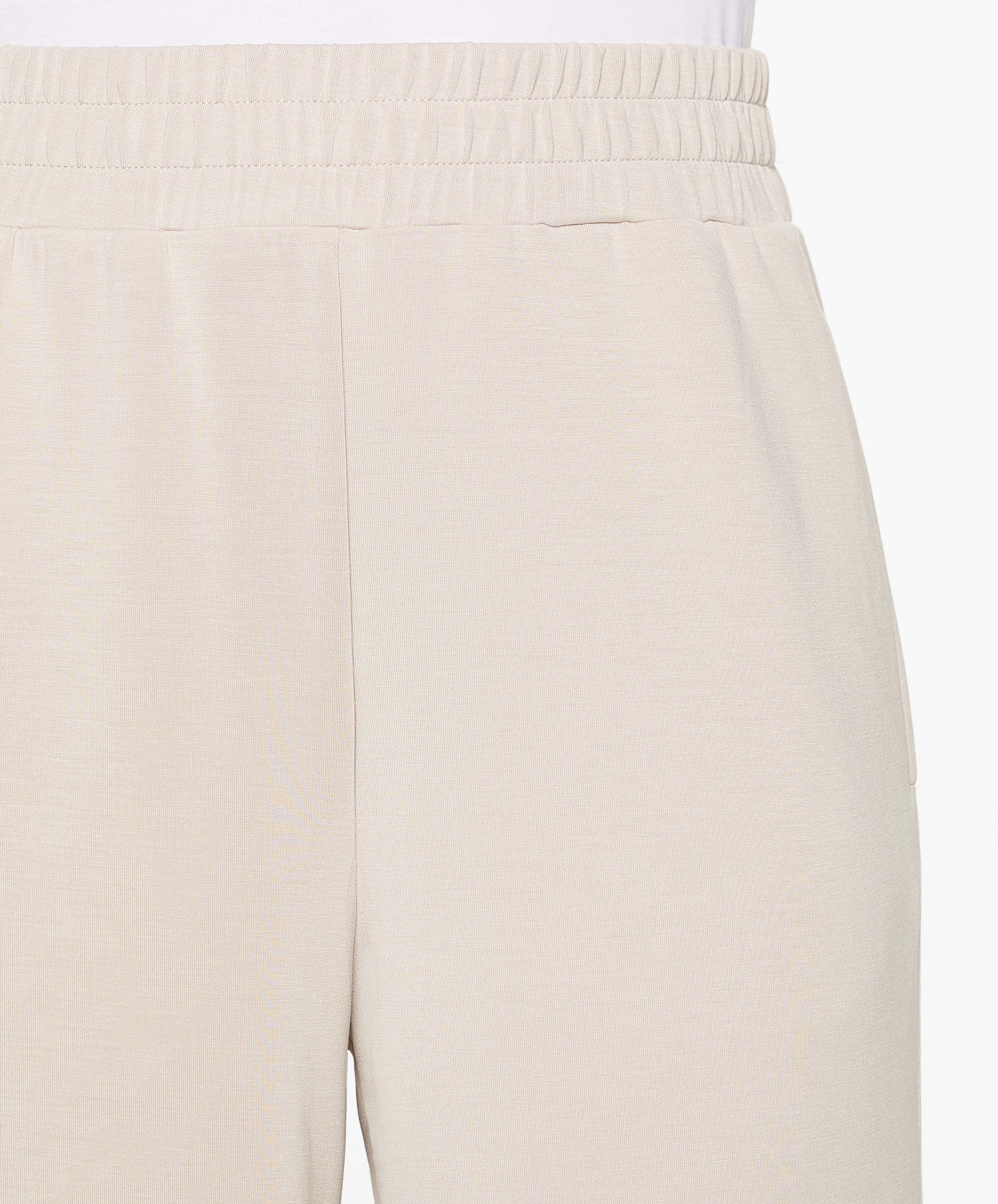 Soft-touch wide, straight-leg trousers with modal and buttons