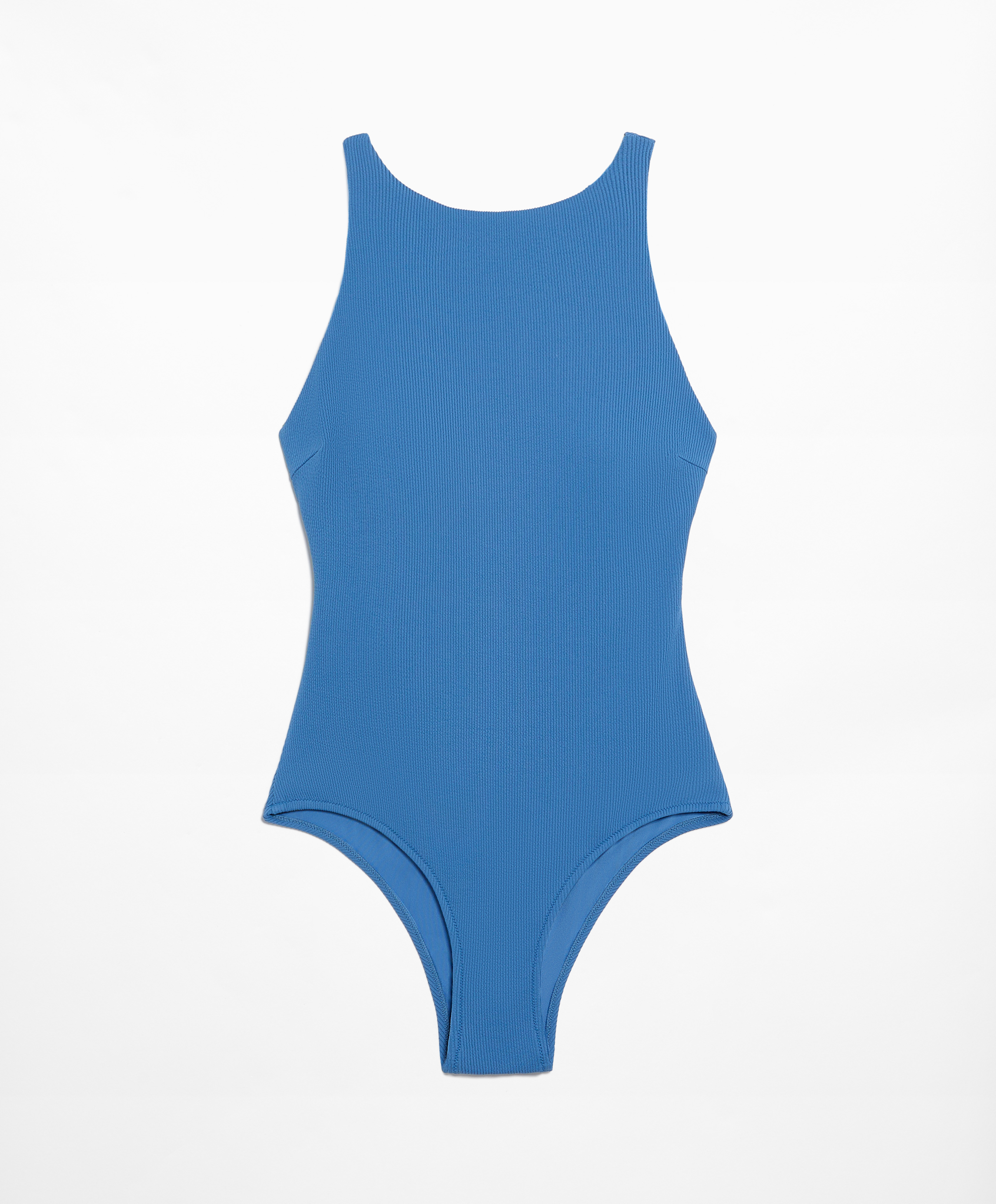 Rib halter swimsuit