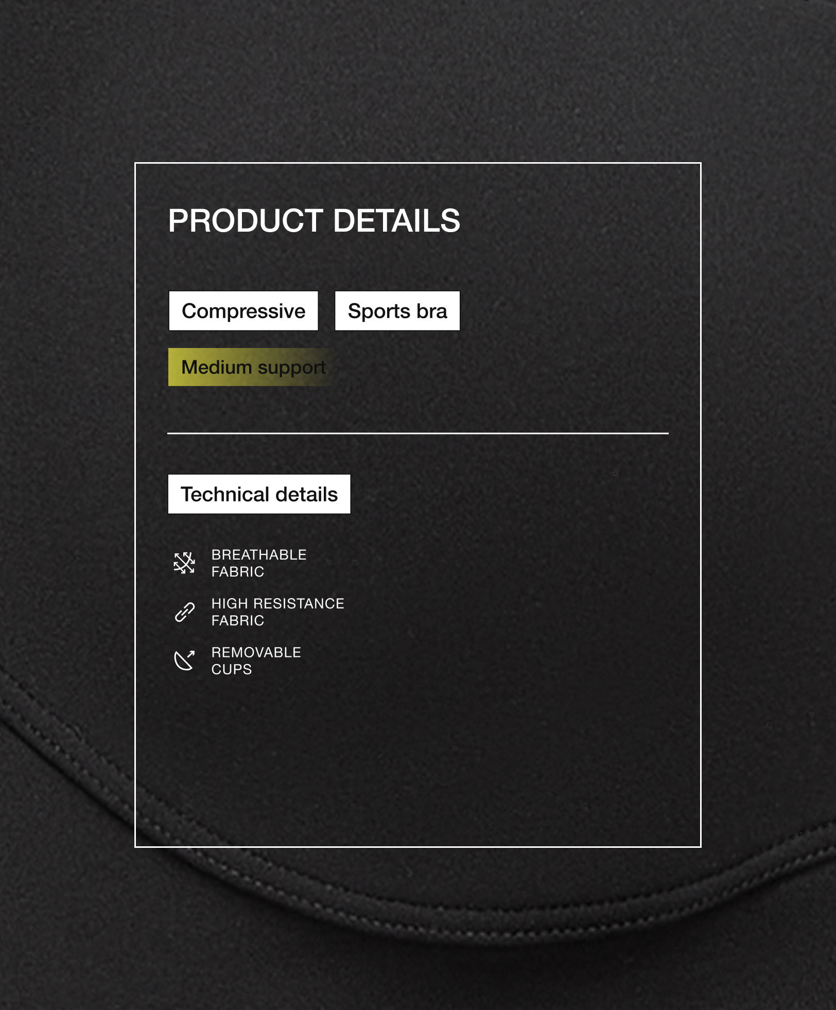 Medium-support compressive bra