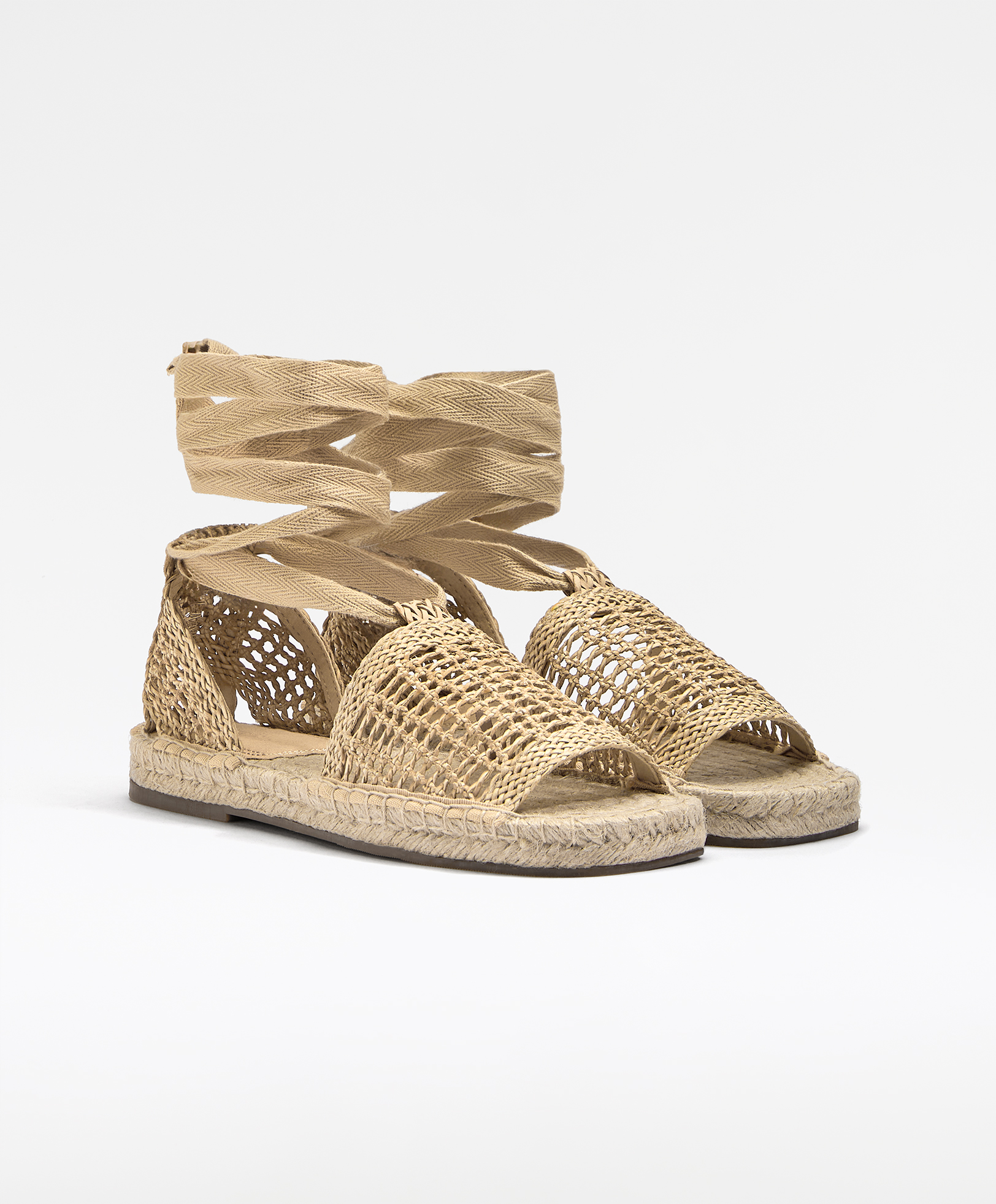 Braided jute sandals