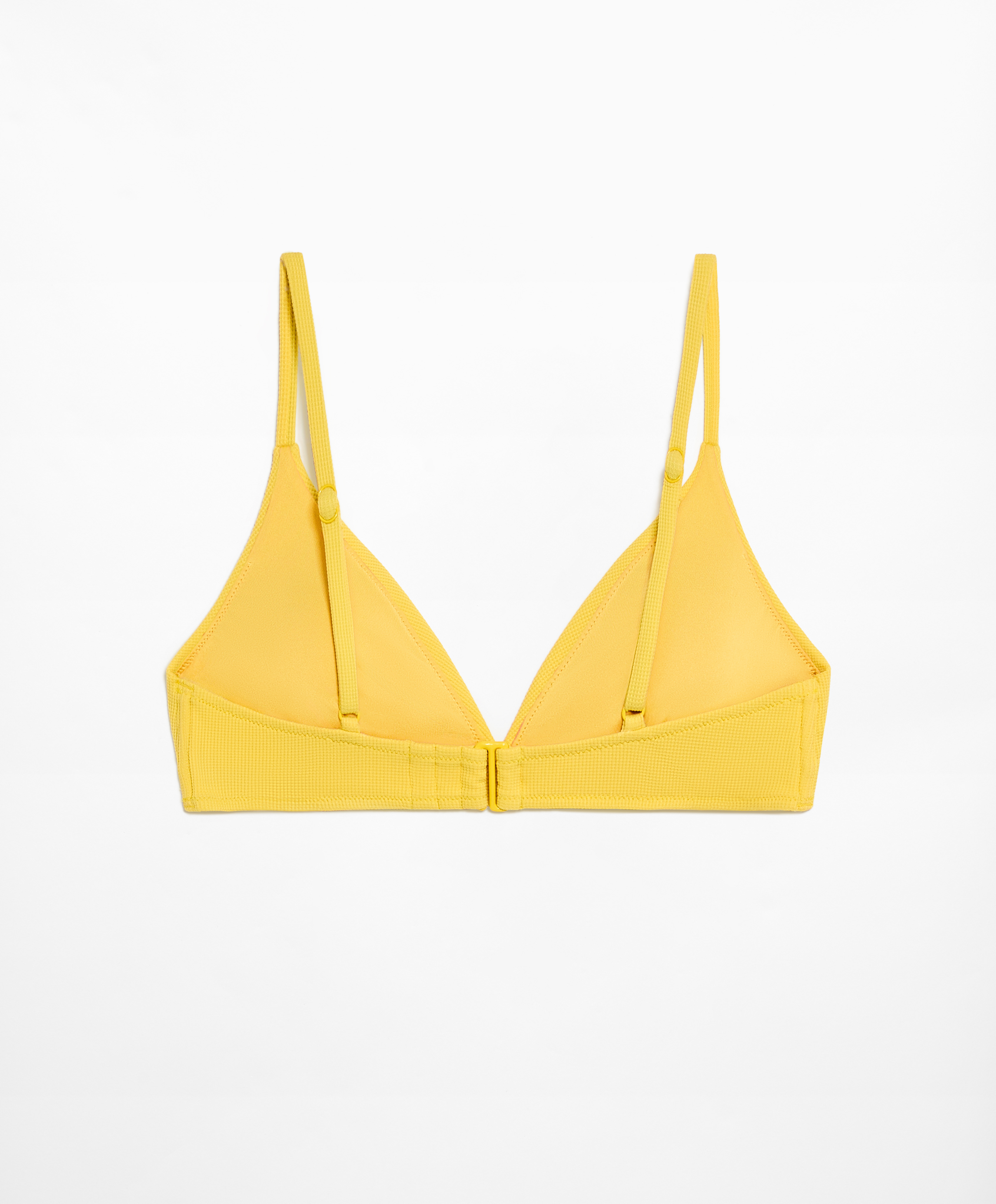 Piqué triangle bikini top