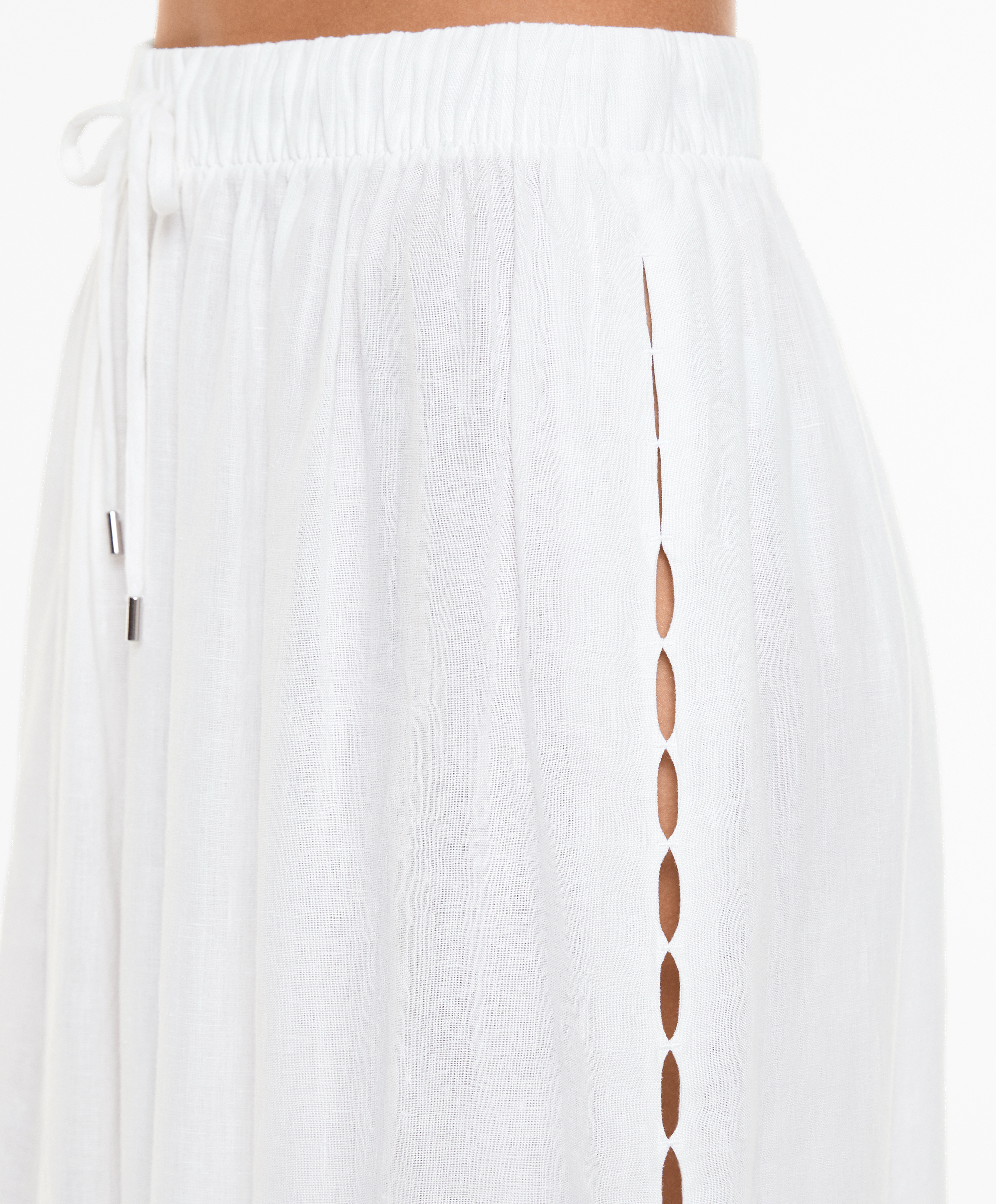 Straight cut 100% linen trousers