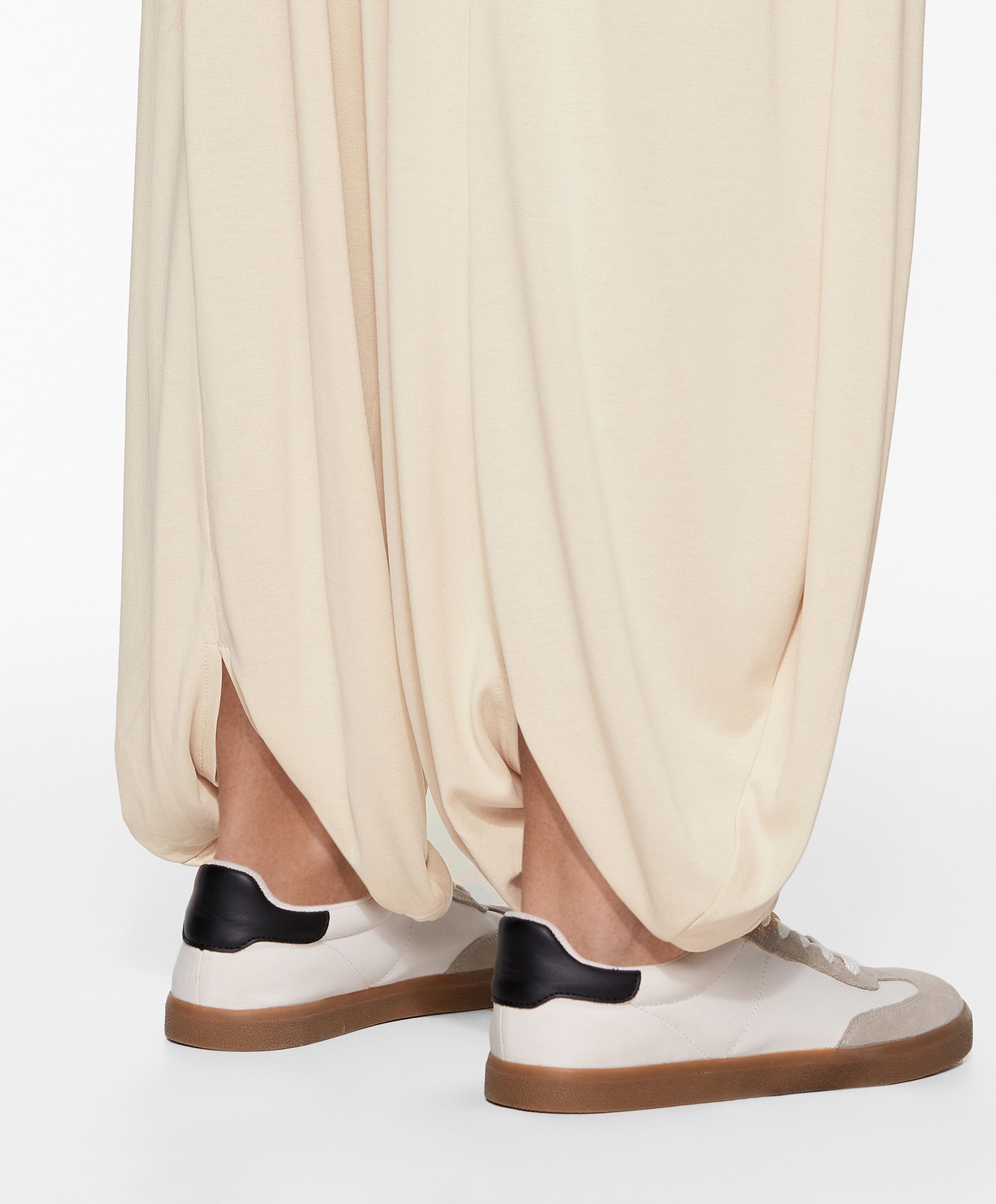 Modal blend wide-leg trousers
