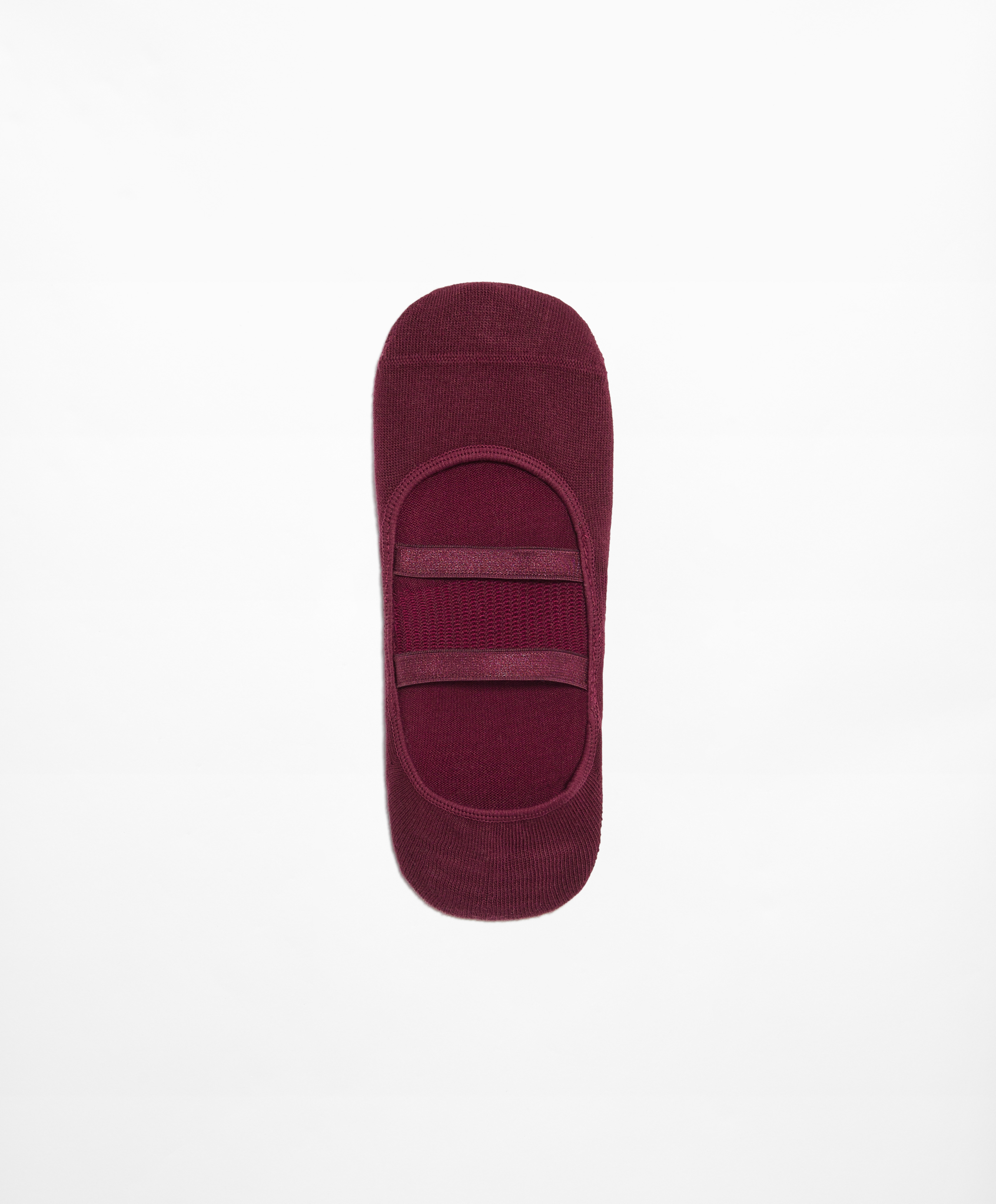 Cotton blend yoga and Pilates socks with parallel straps