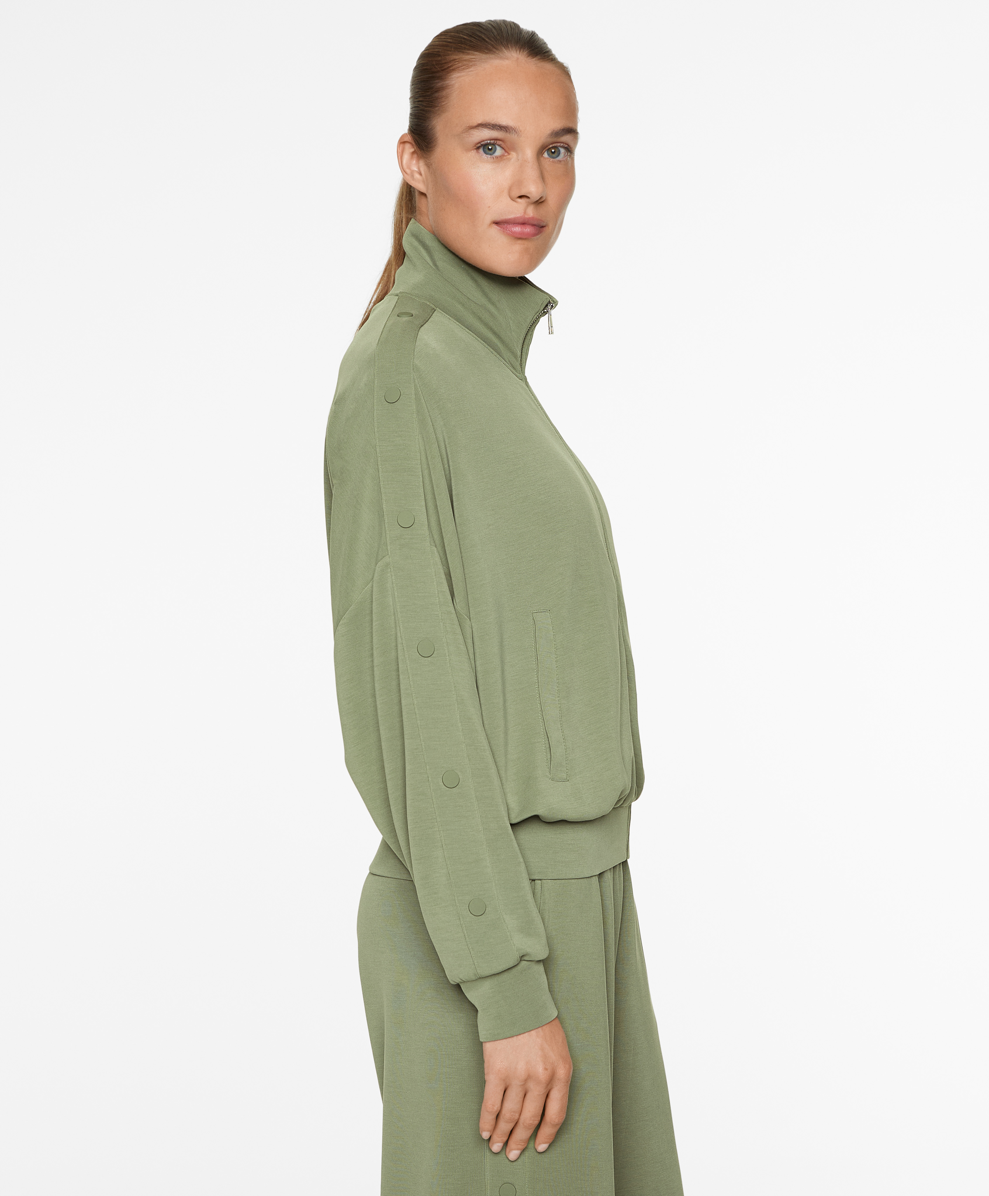 Jacket with modal and buttons