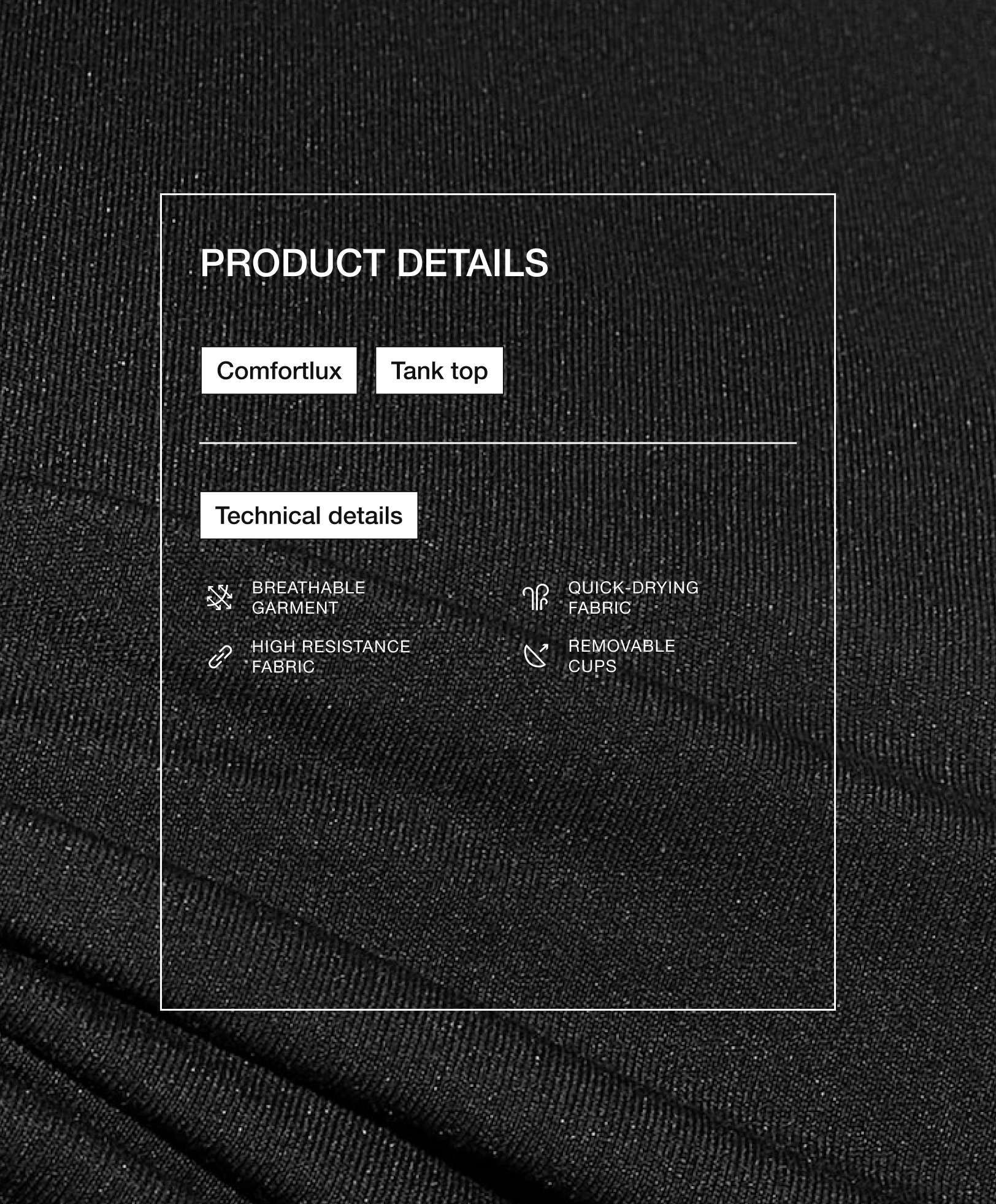 Comfortlux strap tank top with cups