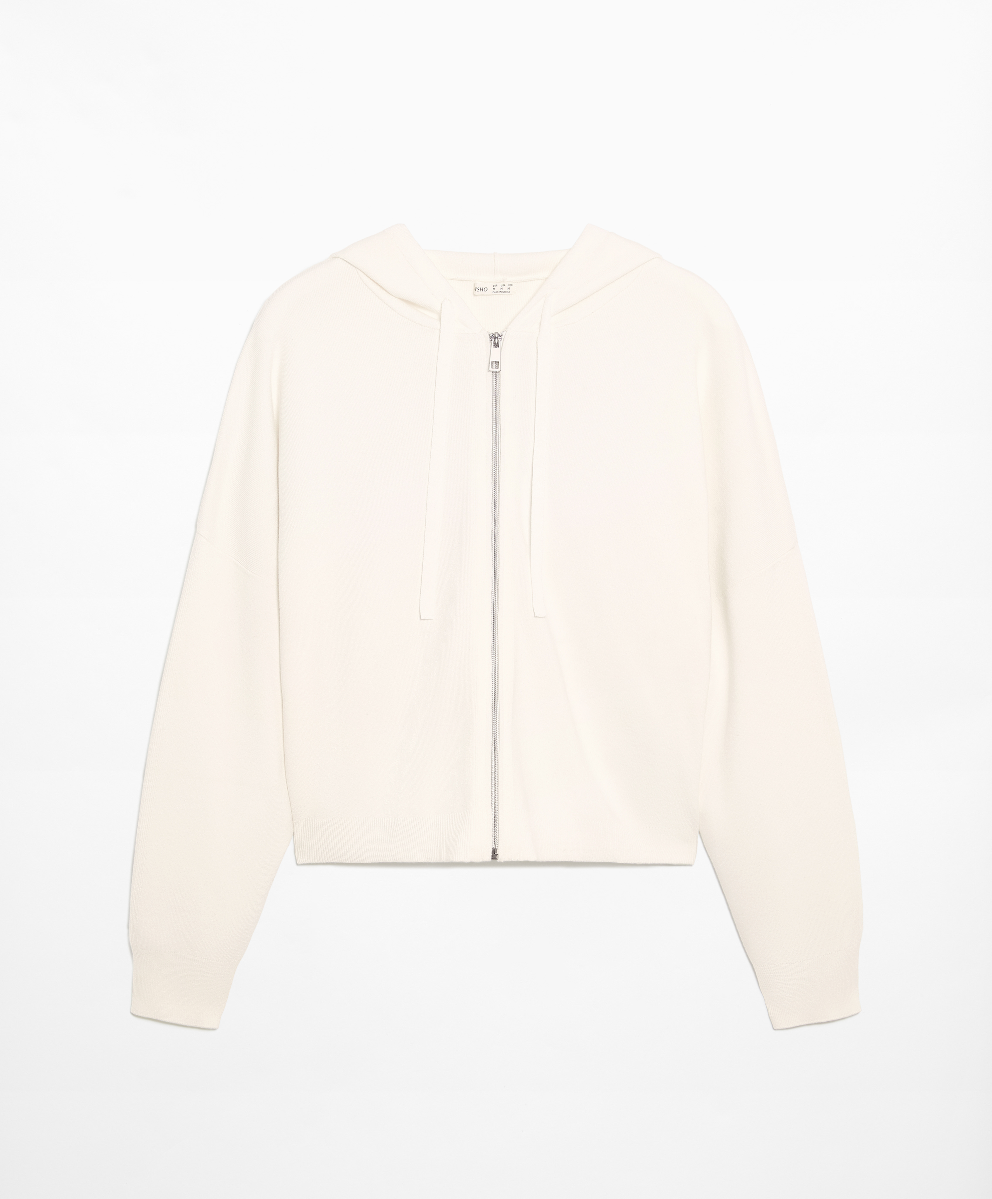 Hooded knit sweatshirt