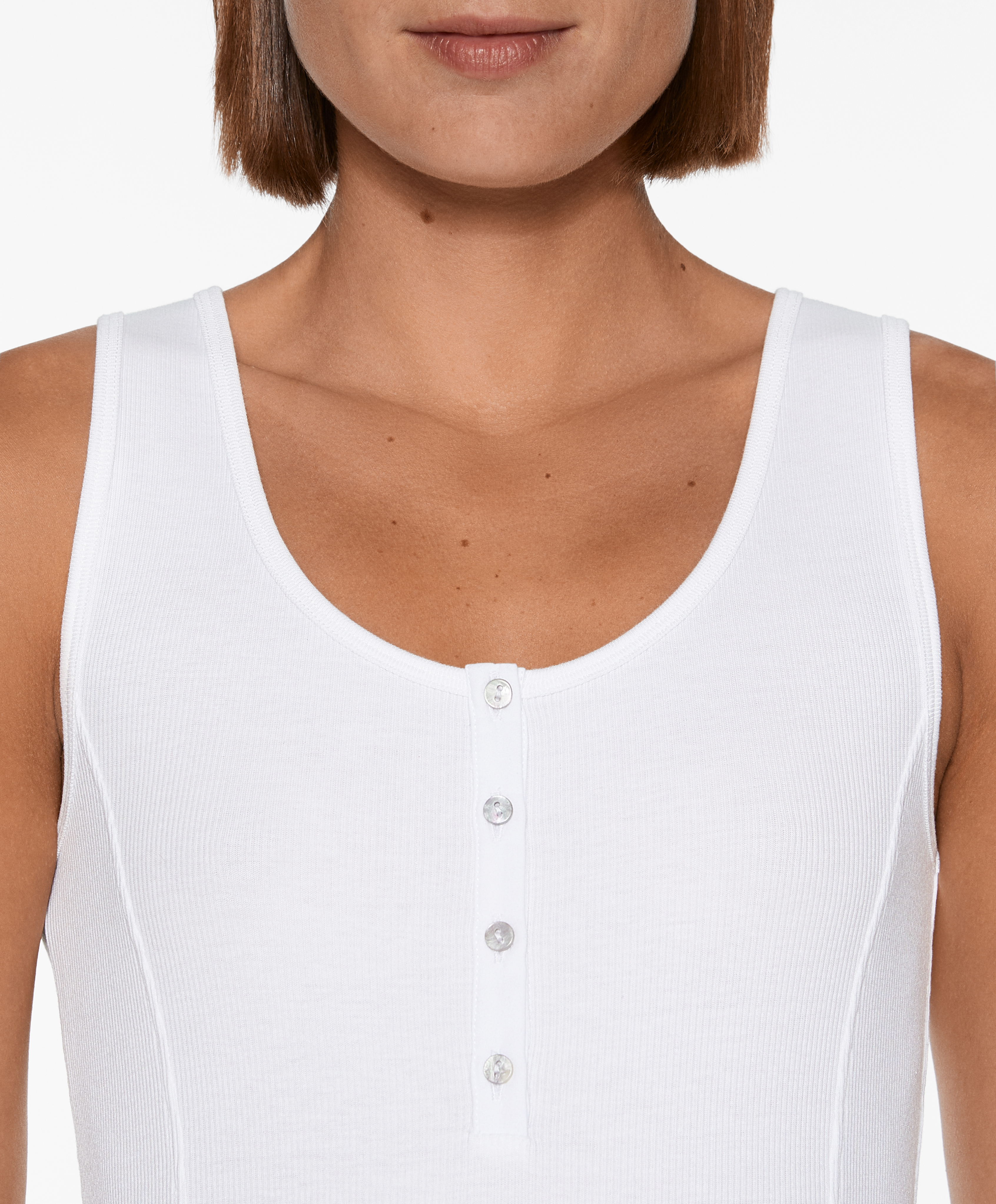 Sleeveless T-shirt with cotton and modal