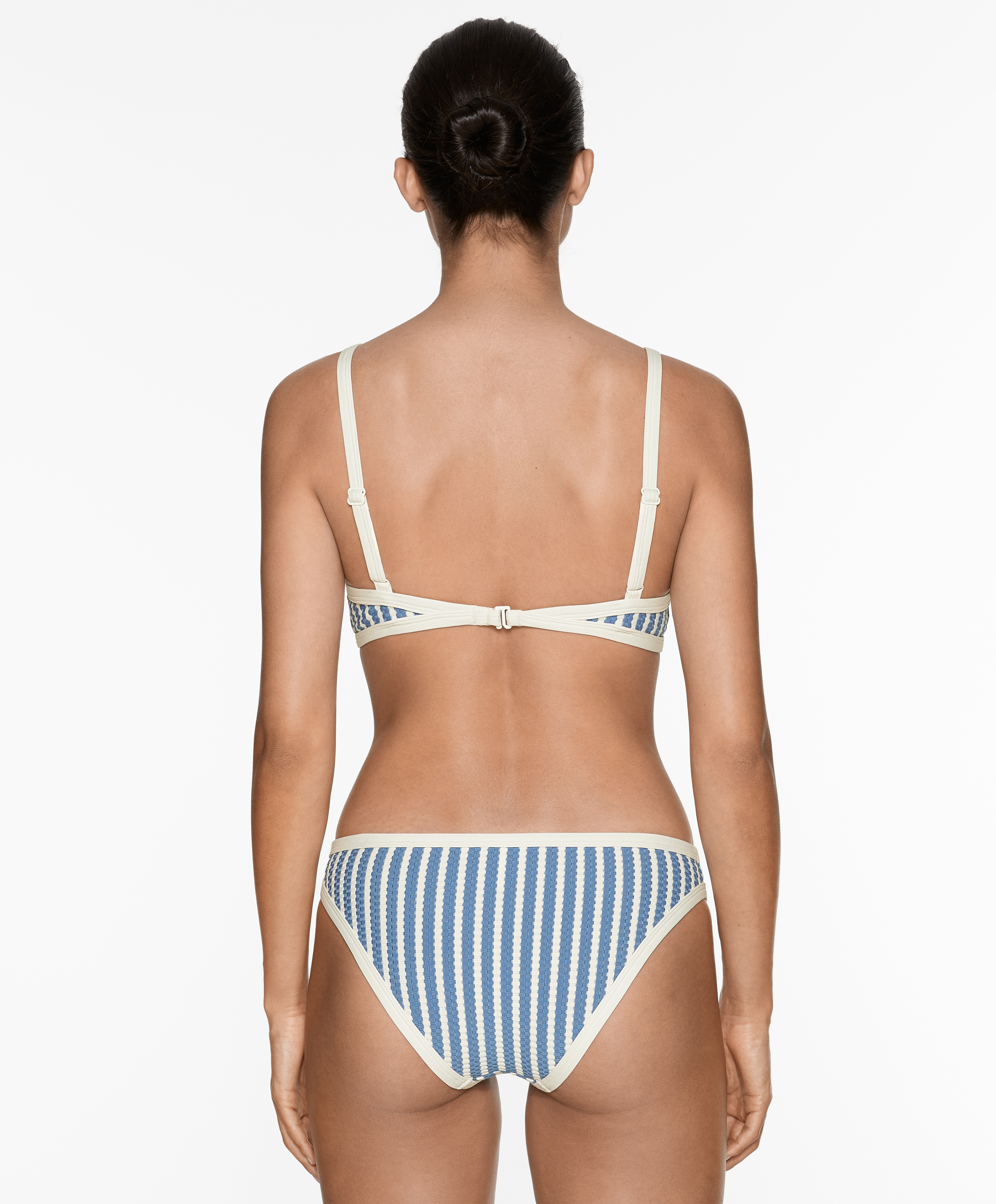 Trim textured stripe classic bikini briefs