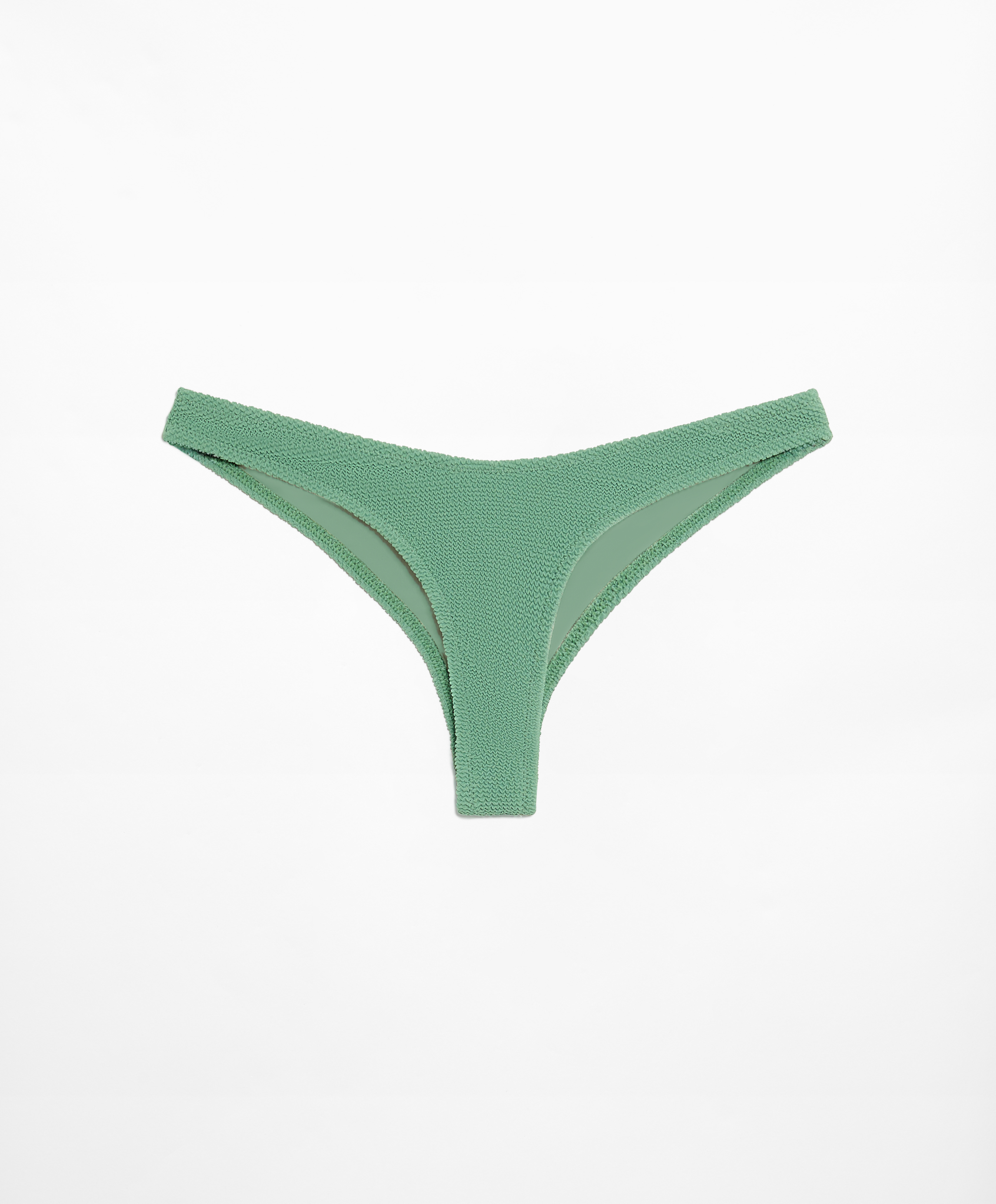 U-cut crinkle Brazilian bikini briefs