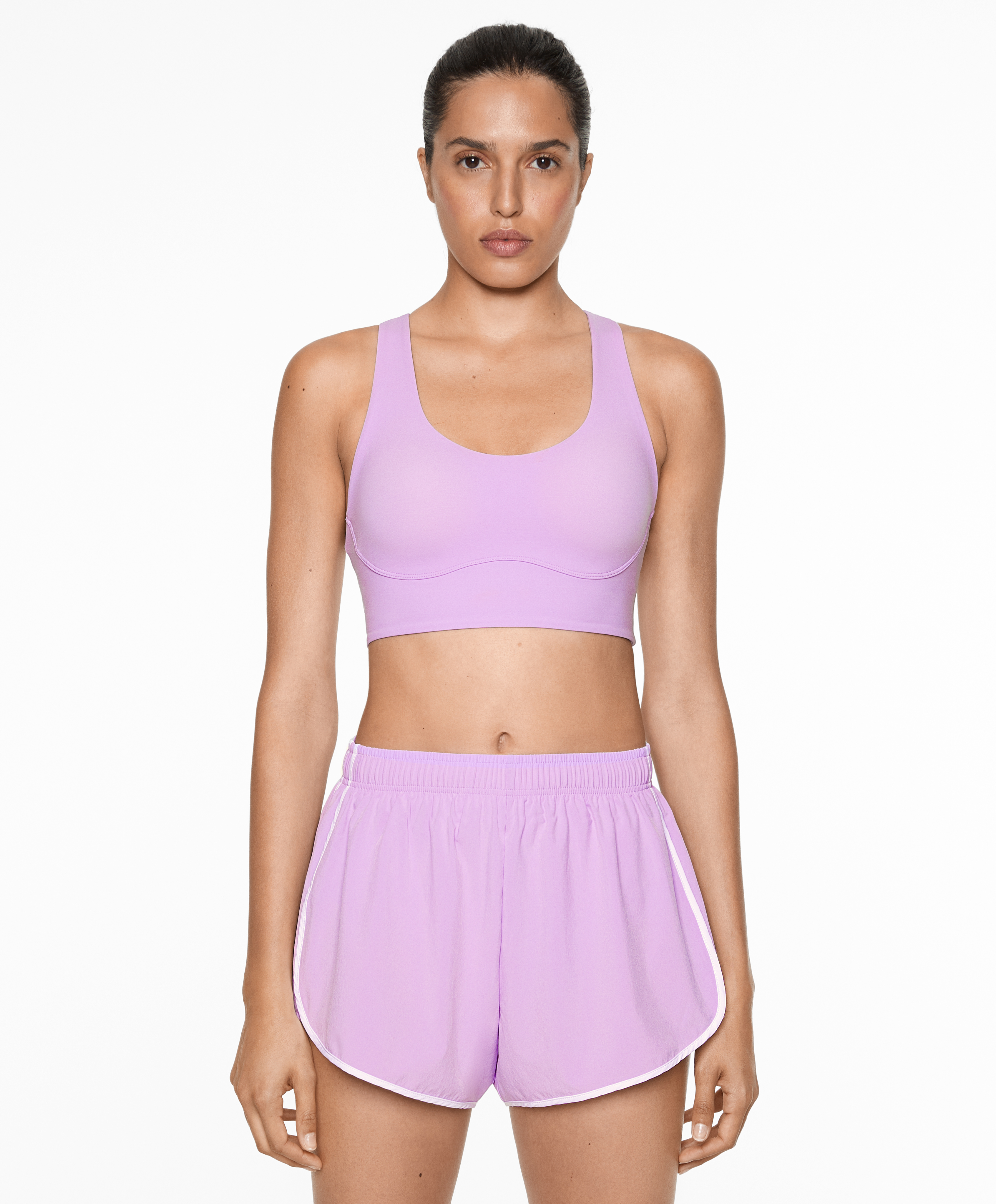 Medium-support compressive bra