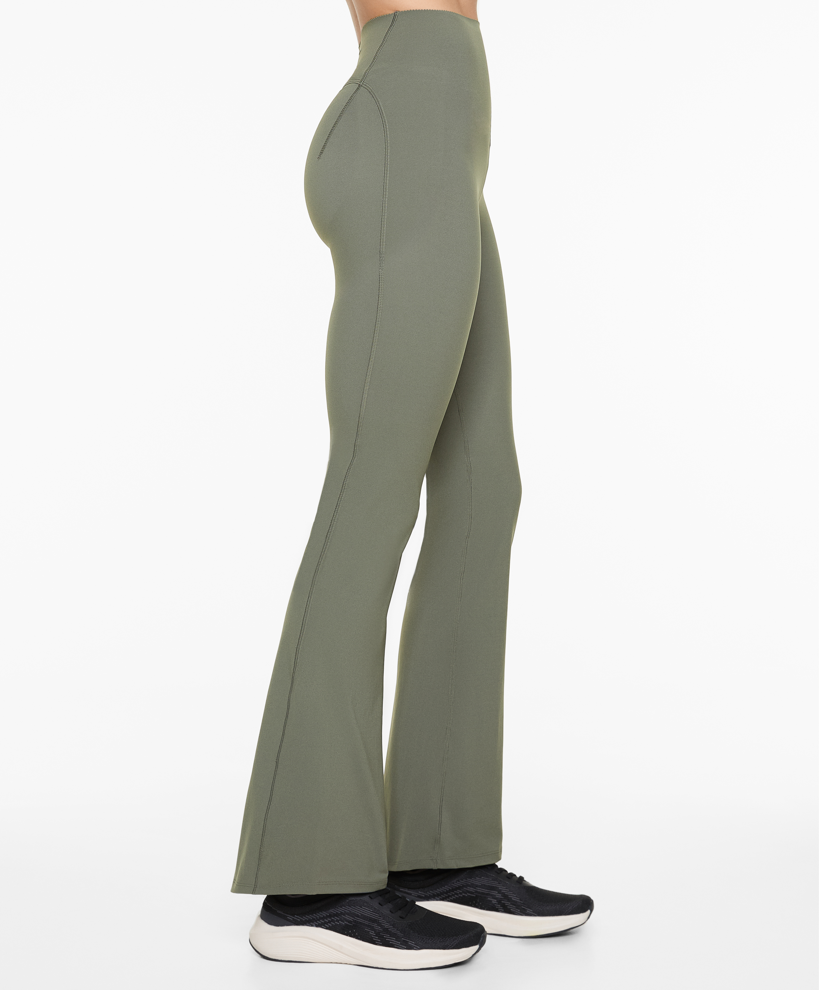 Raise up core control compressive flare trousers