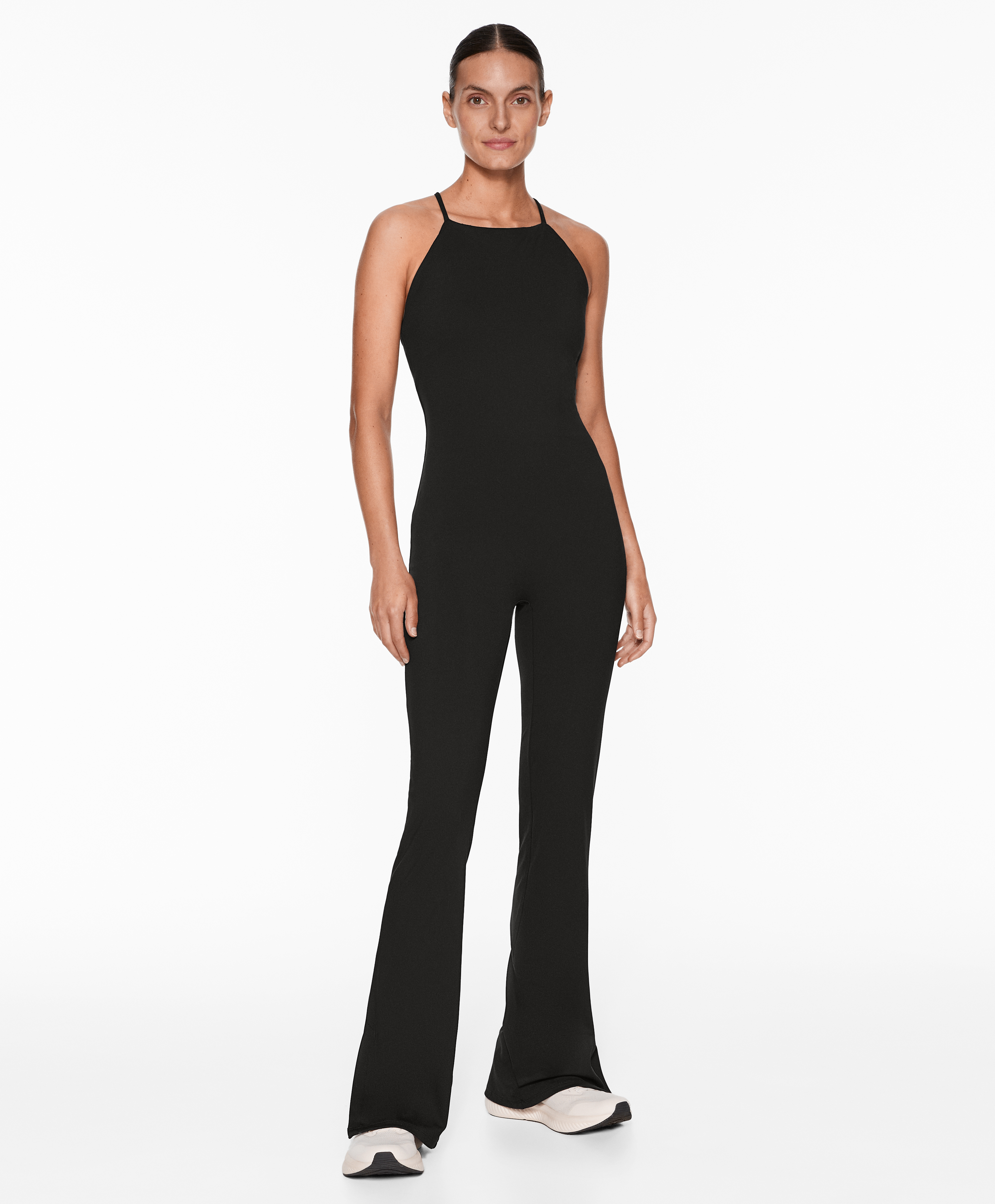 Comfortlux open-back flare jumpsuit