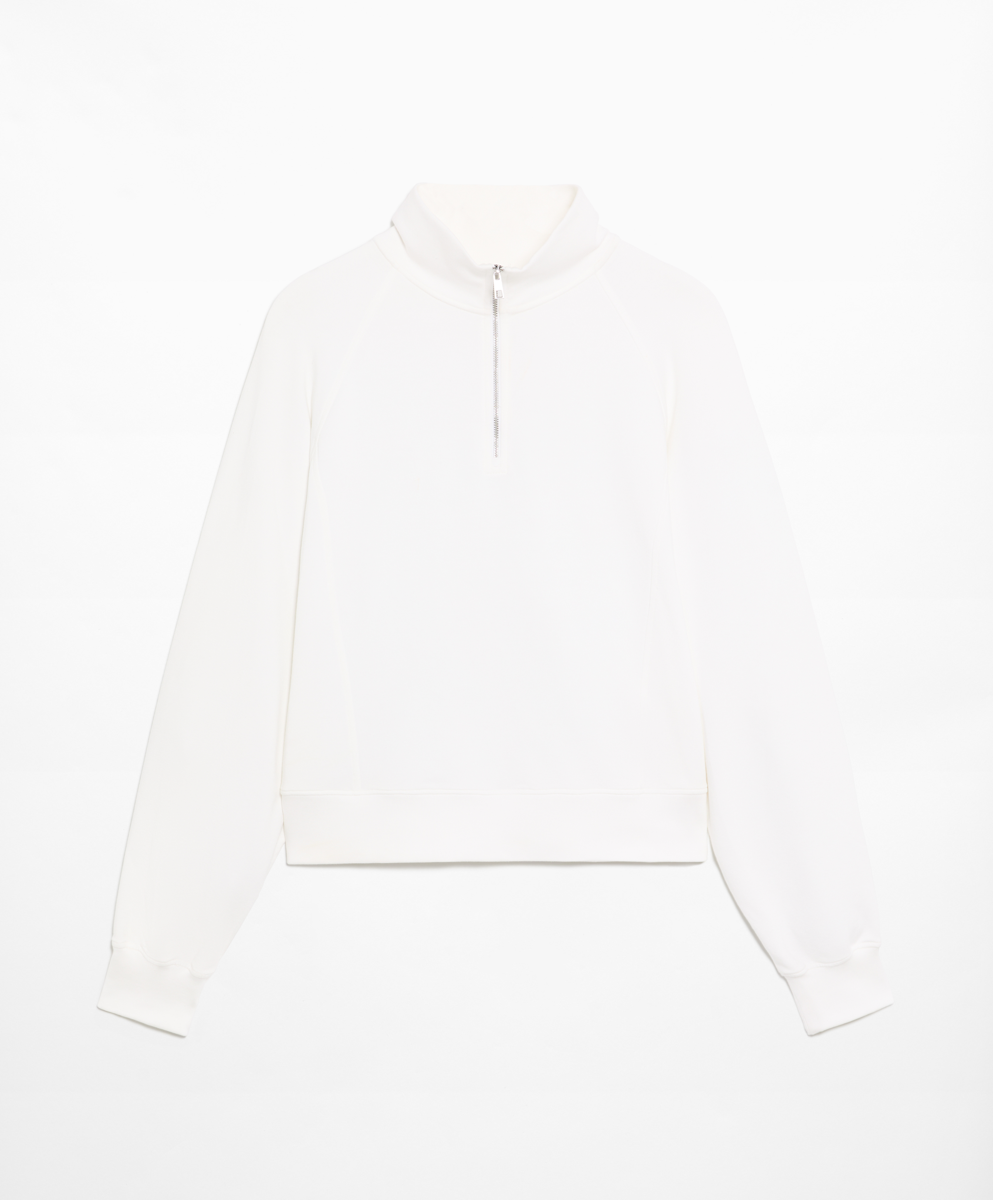Half-zip sweatshirt with cotton and modal