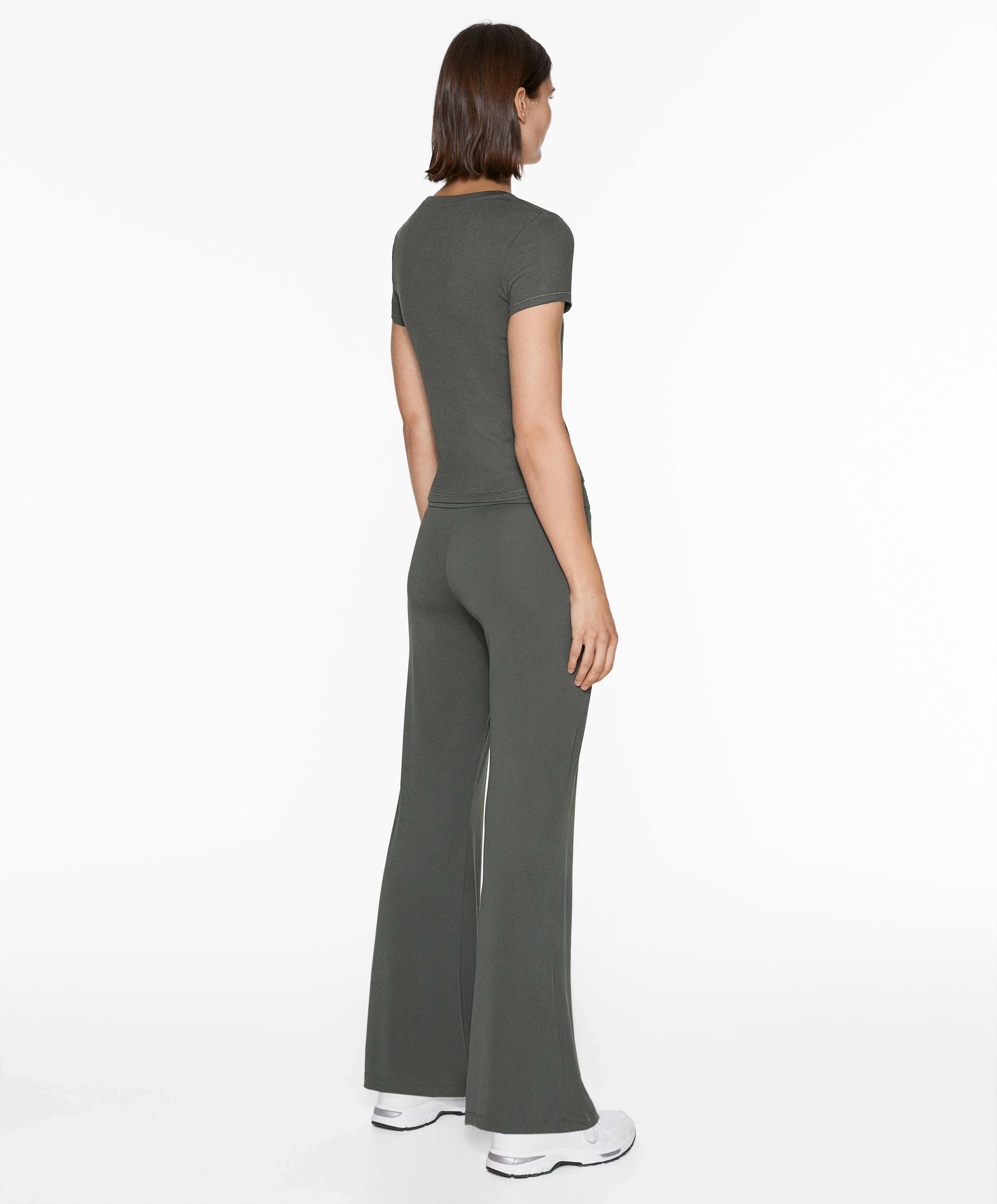 Modal blend flare trousers