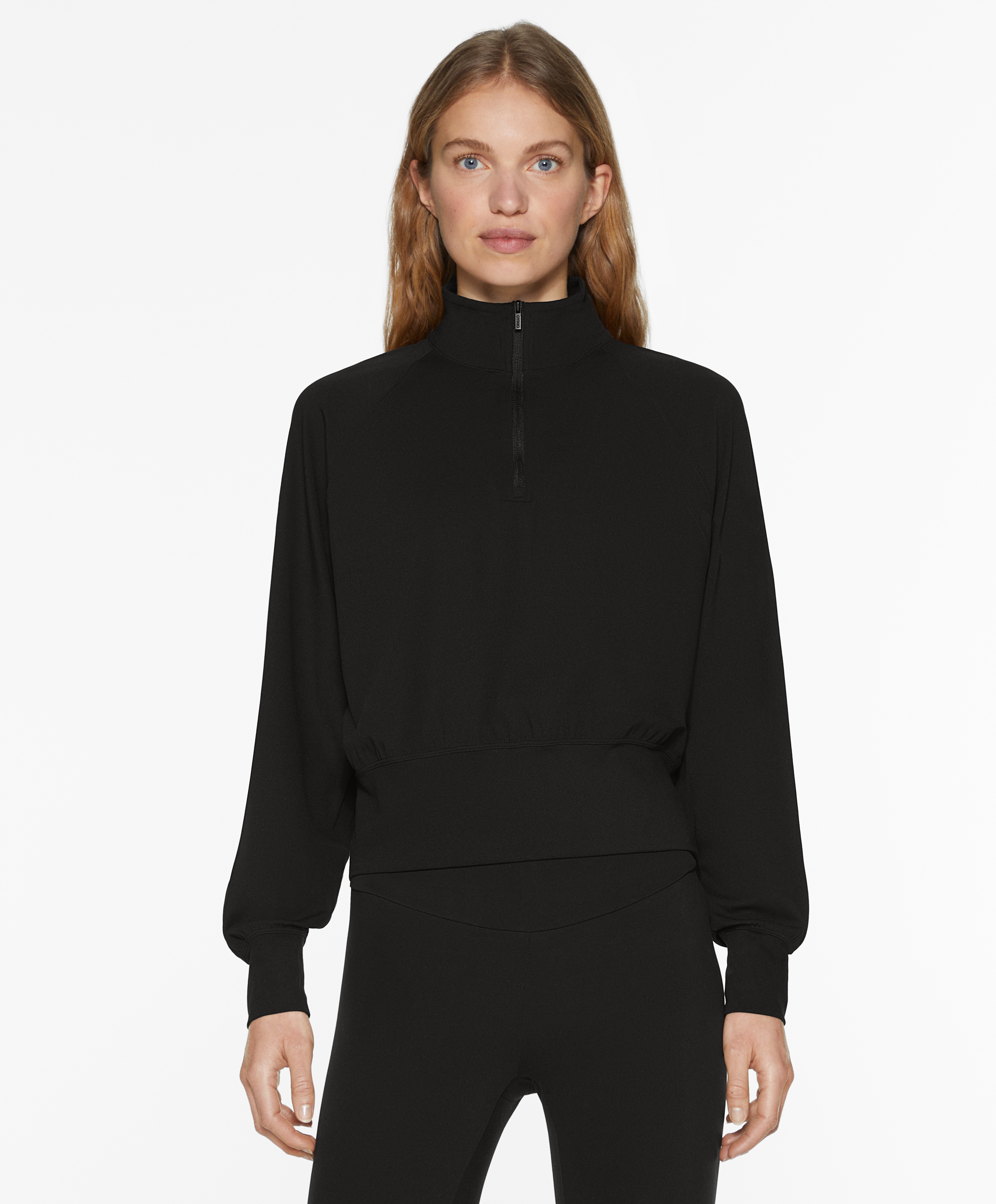 Sweatshirt with half-length zip