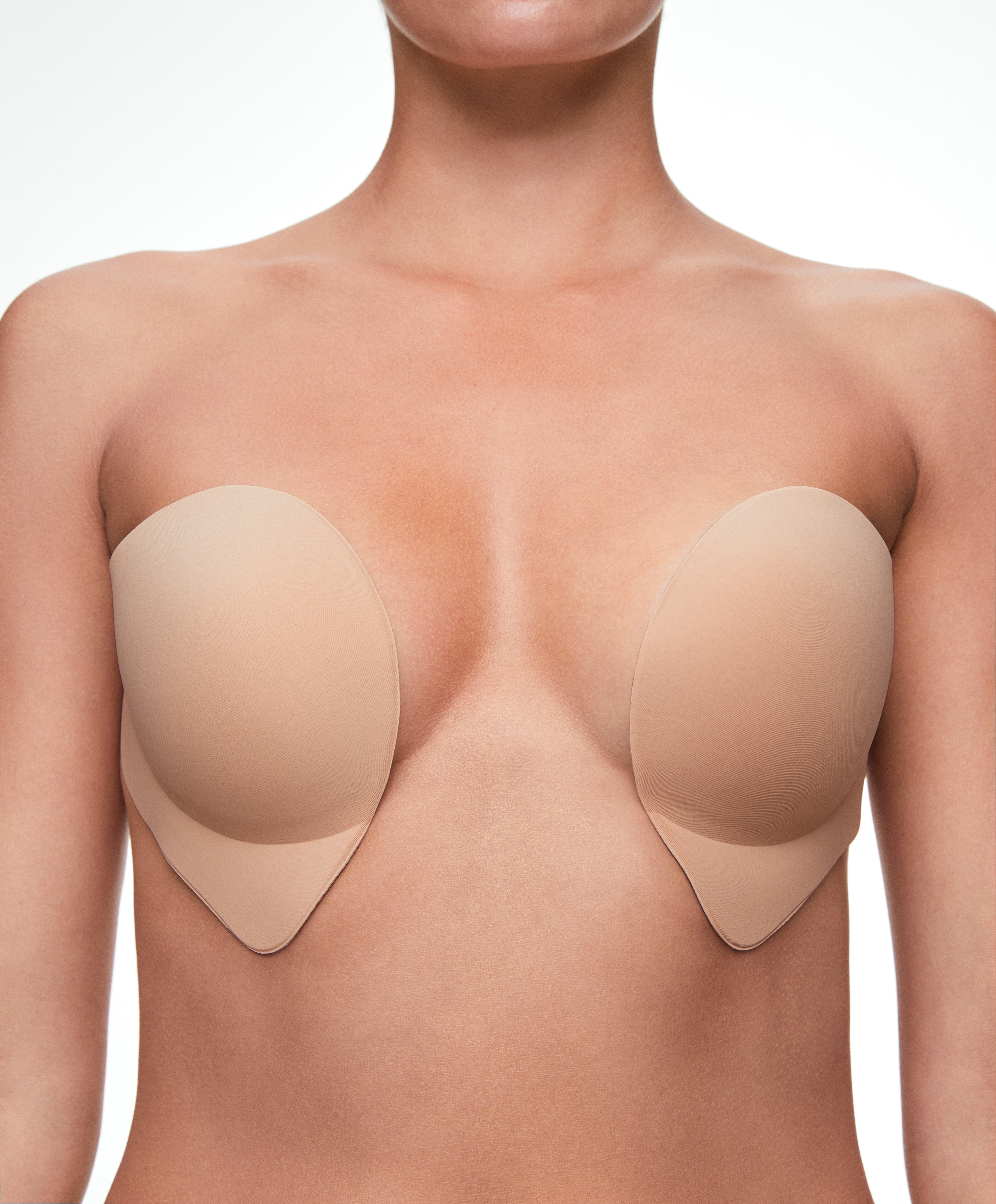 Enhancing fabric cups with adhesive sides