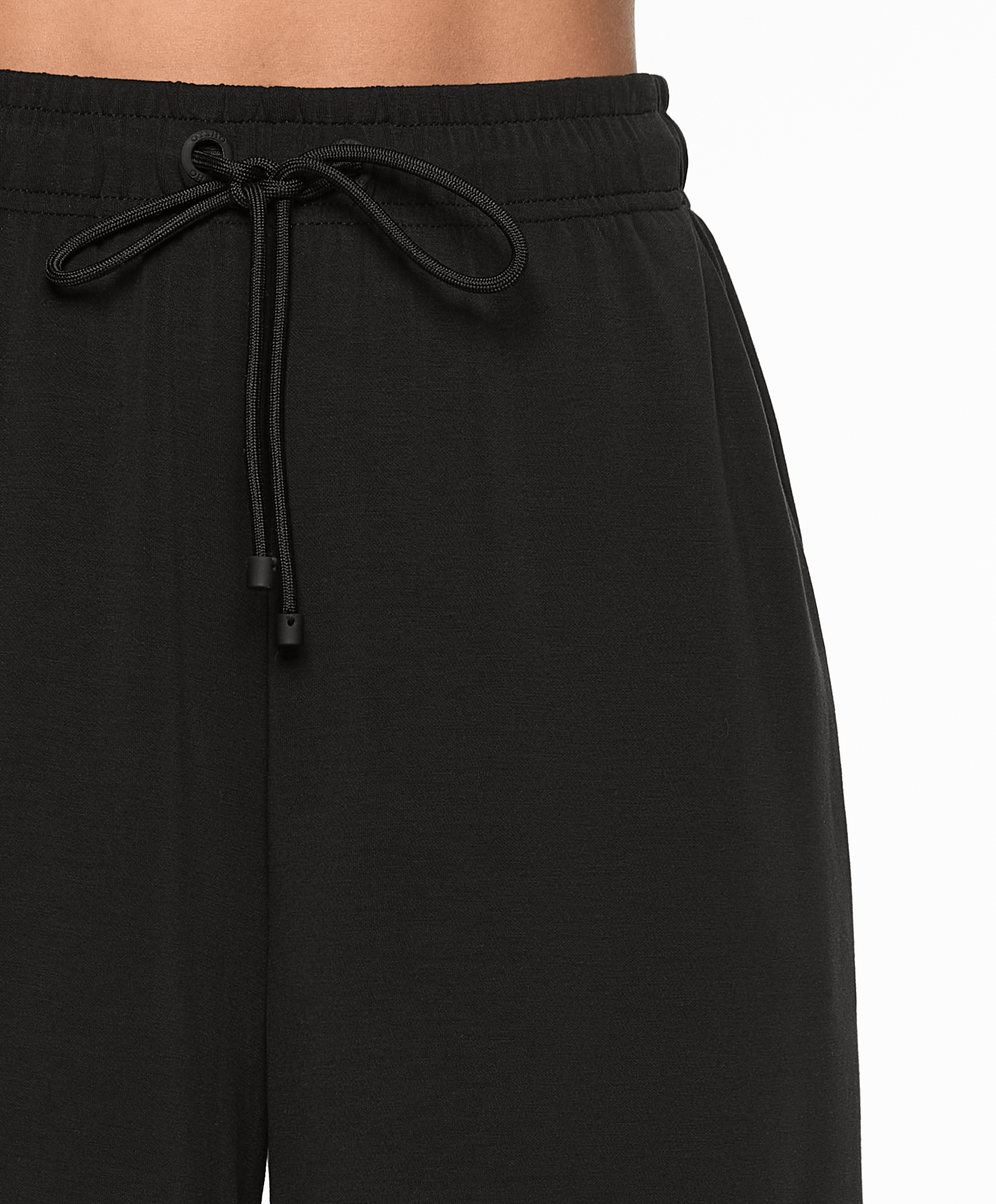 Soft-touch wide-leg crop trousers with modal