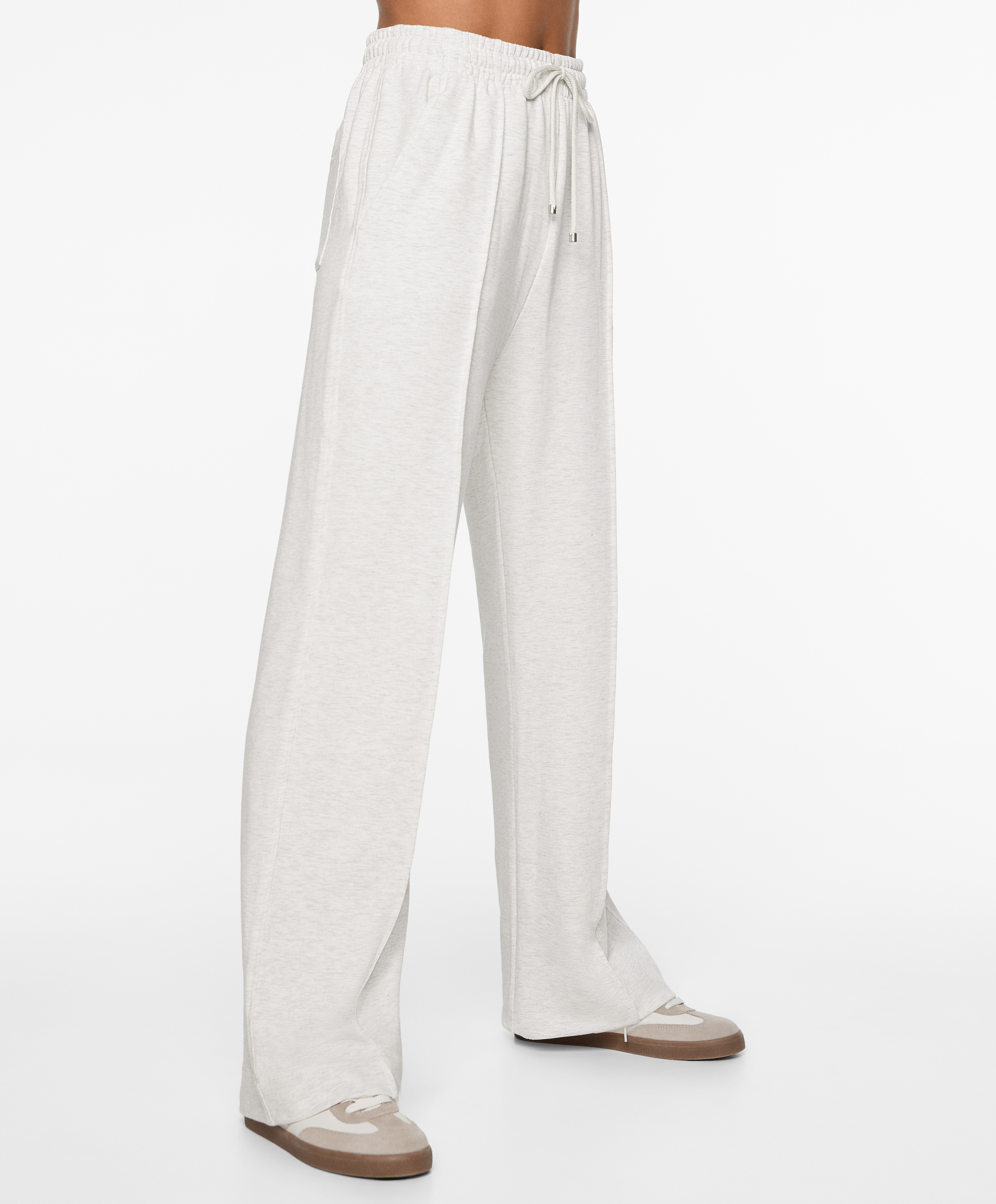 Relaxed straight-leg trousers with cotton and modal