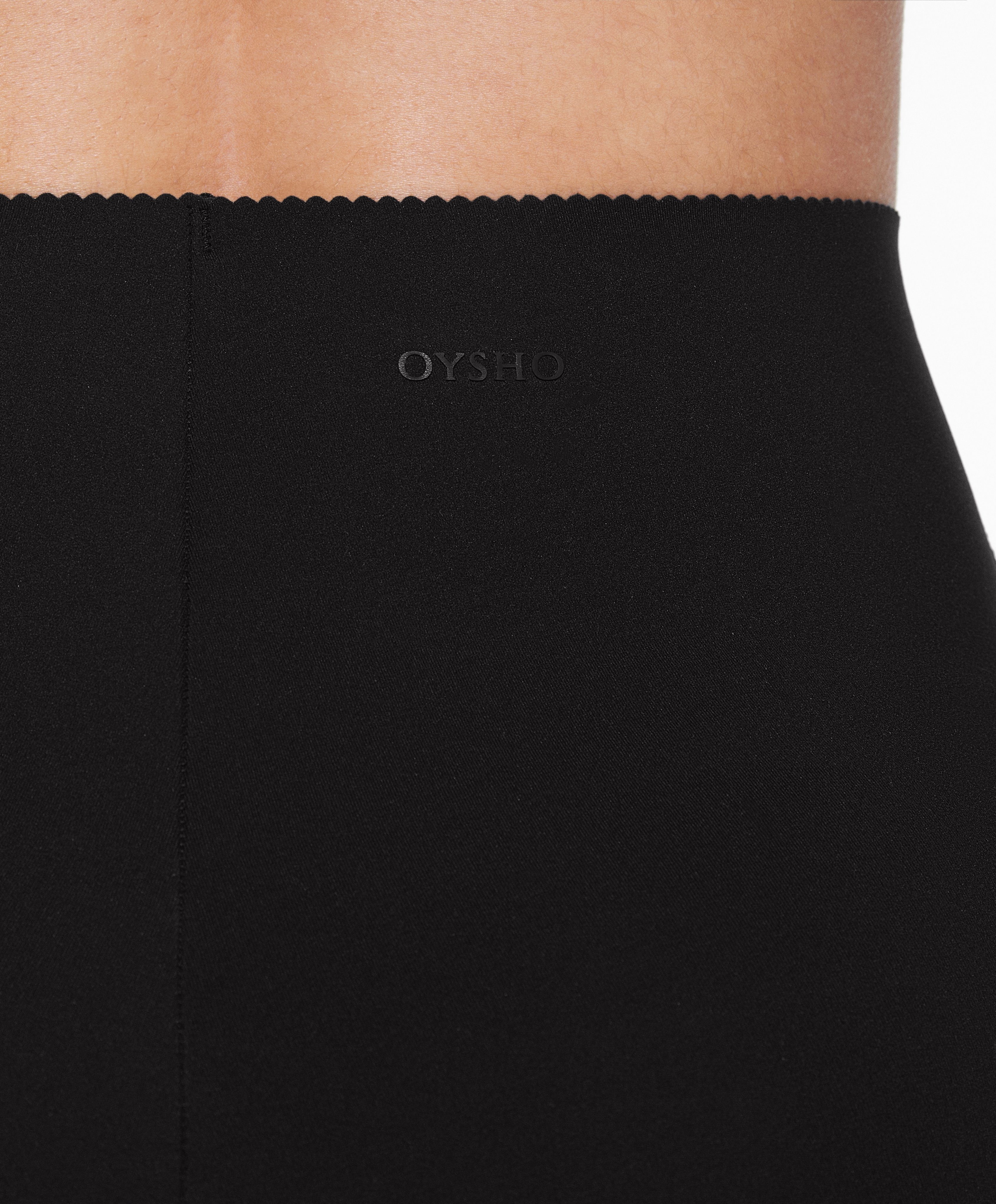 Compressive core control ankle-length leggings