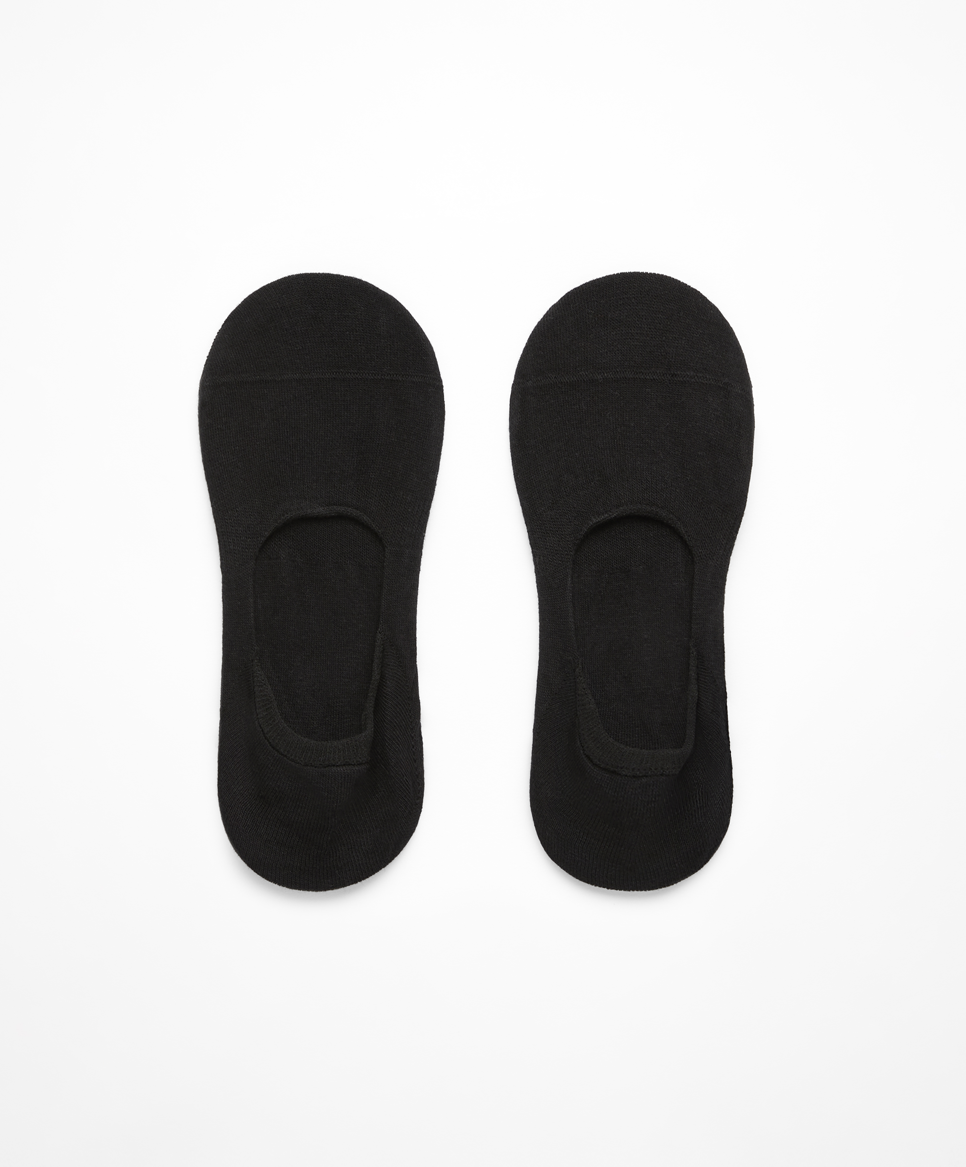 2 pairs of high-cut cotton blend invisible socks