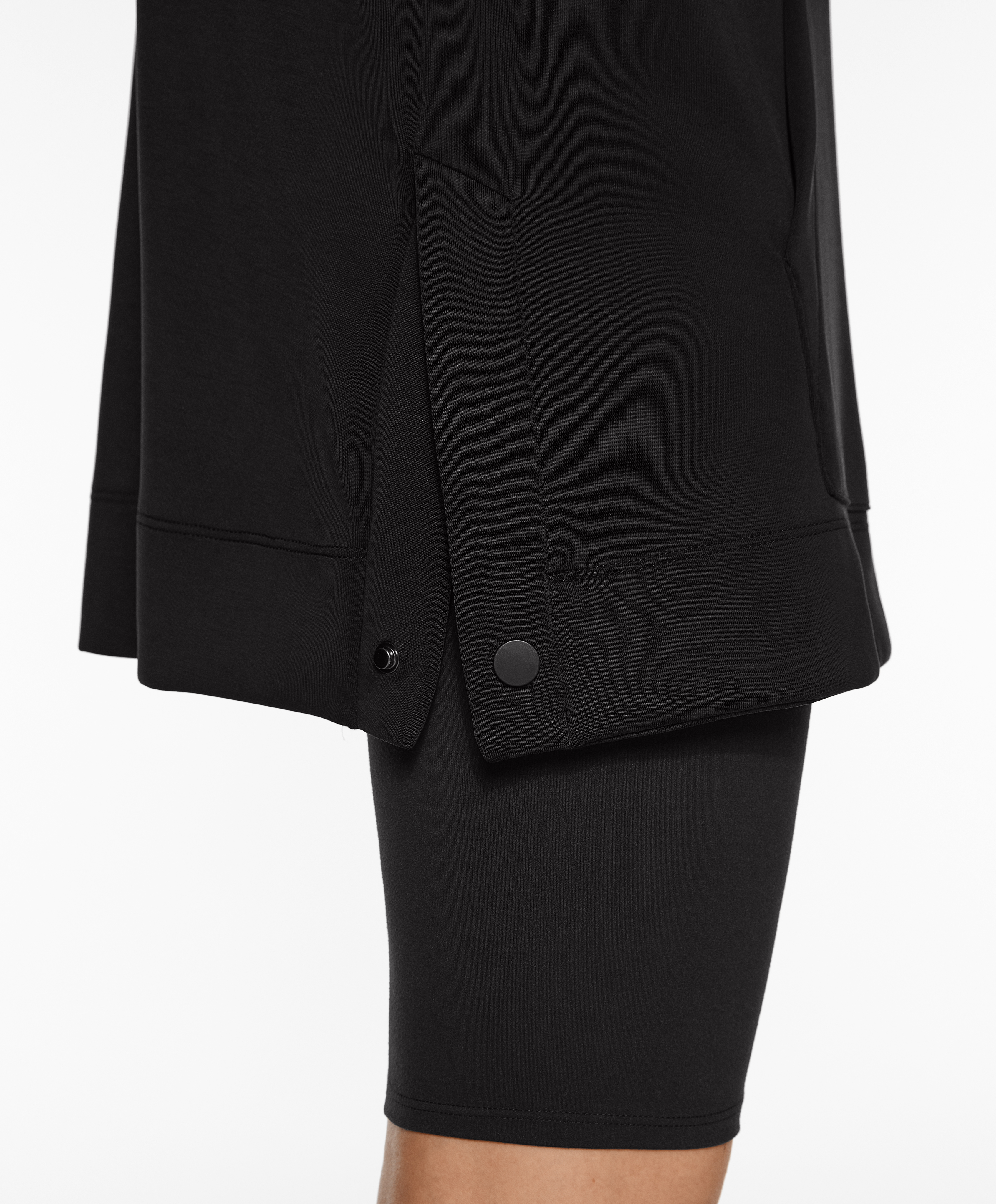 Oversize sweatshirt with soft-touch modal and zip