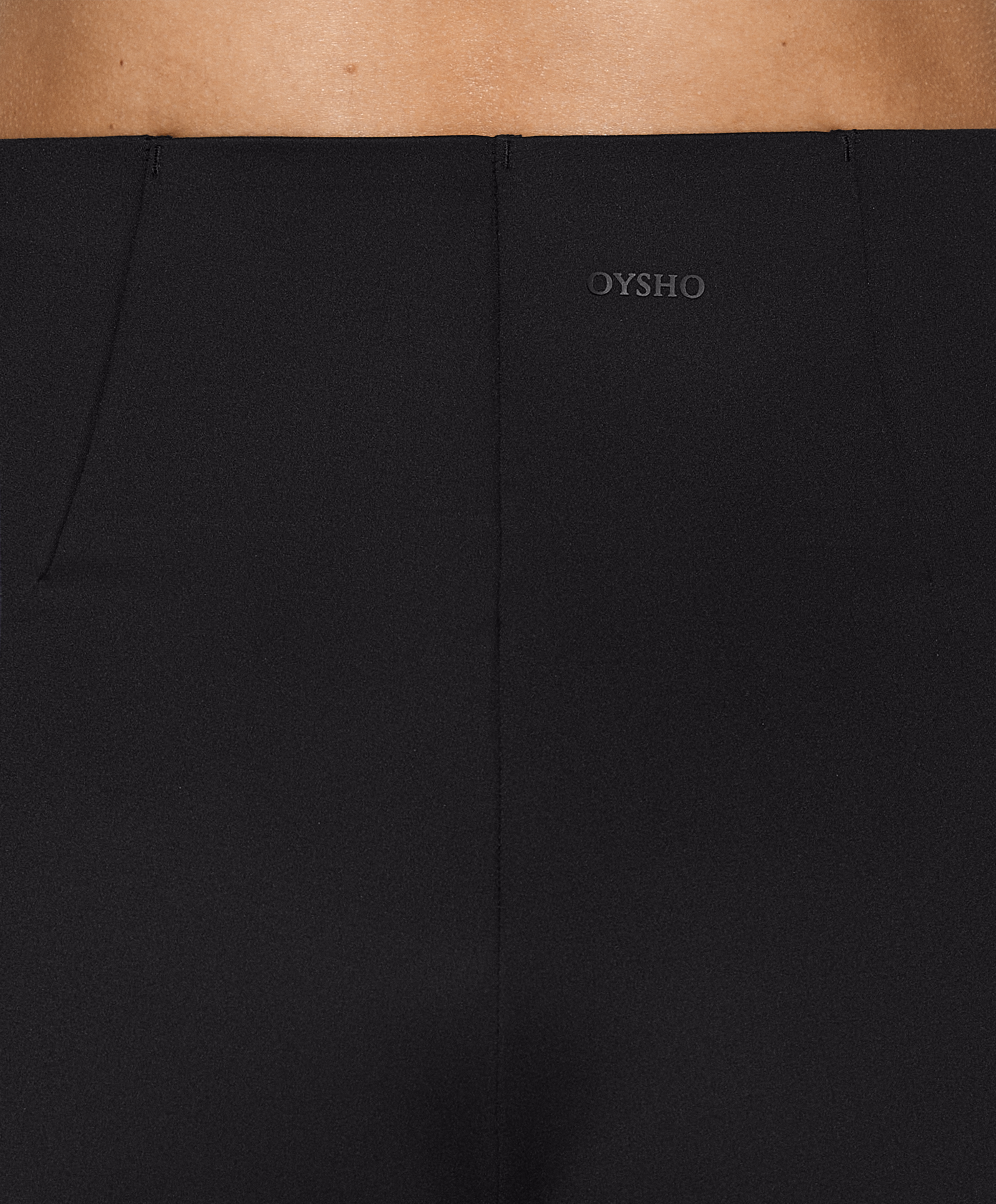 Neoprene-effect wide-leg trousers