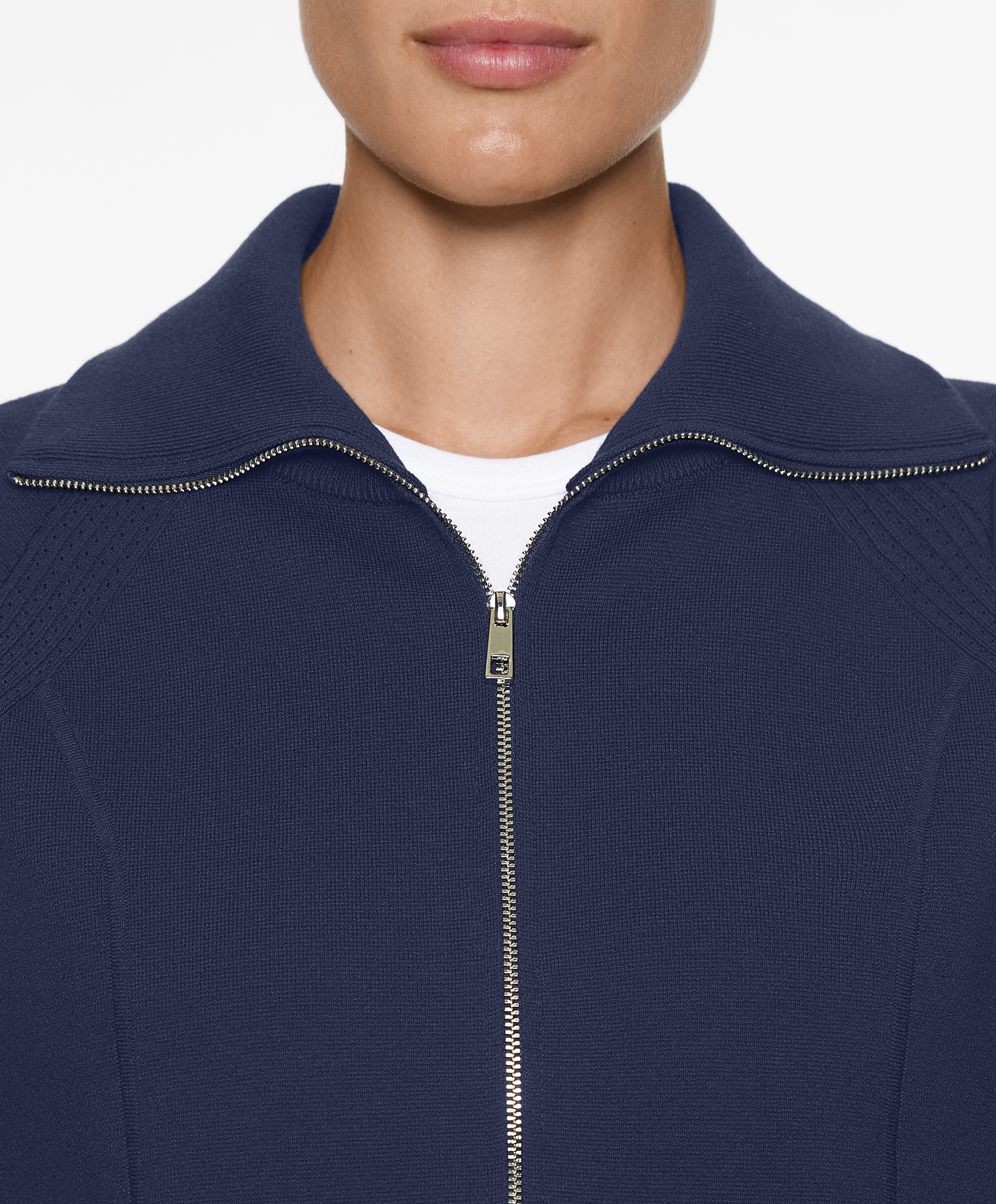 Milano knit zip-through jacket