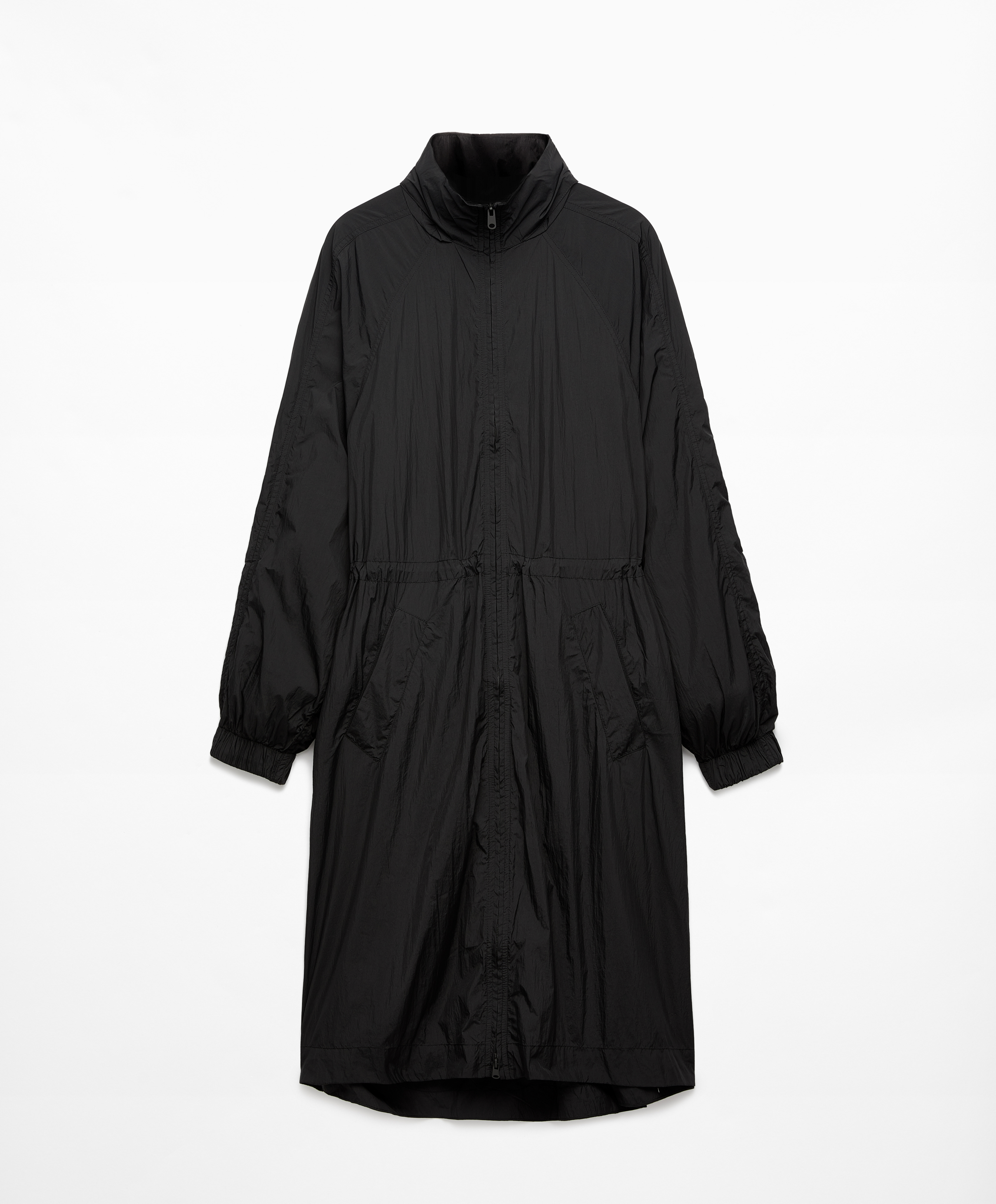 Water-repellent midi jacket