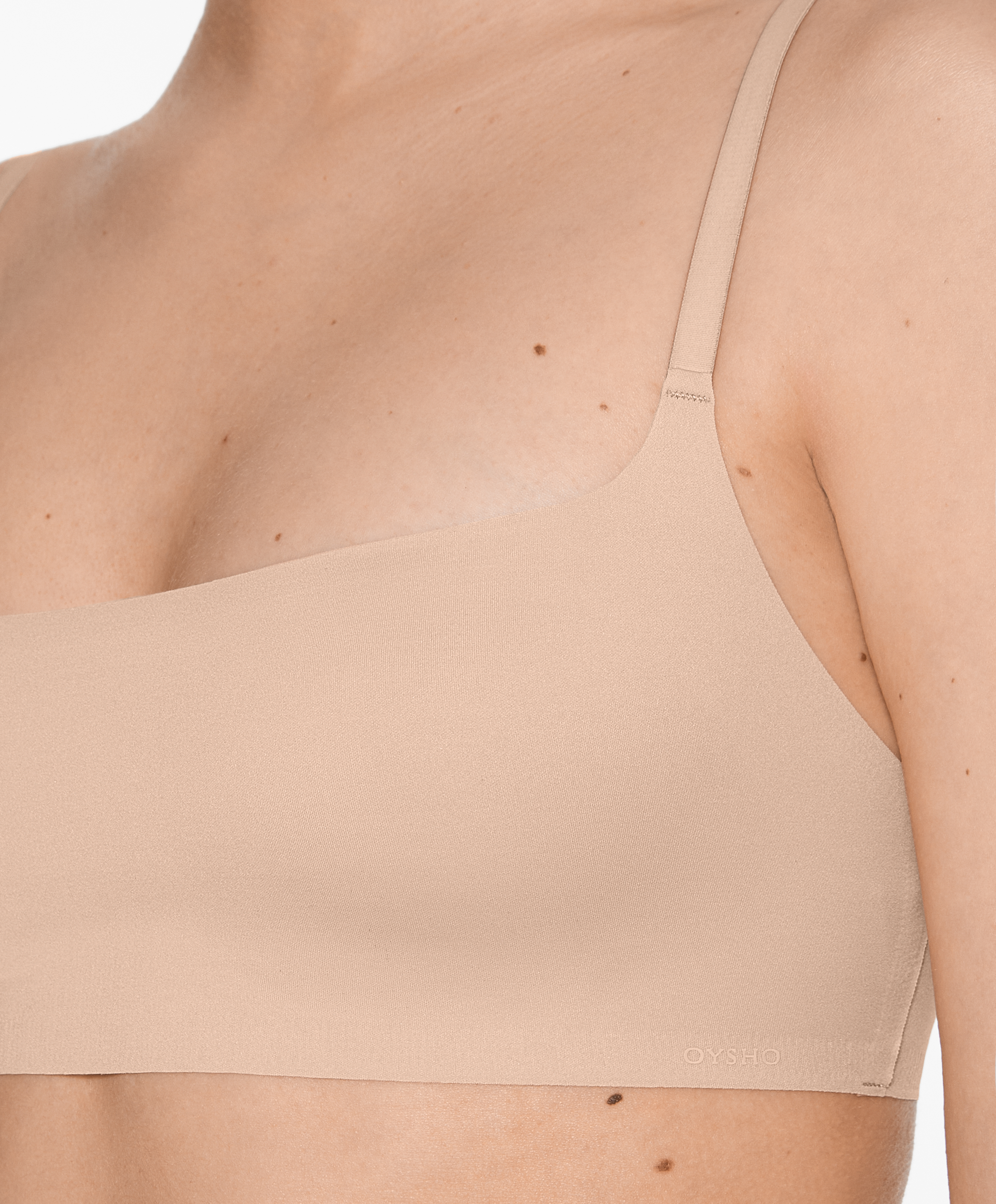 Invisible laser-cut bra top