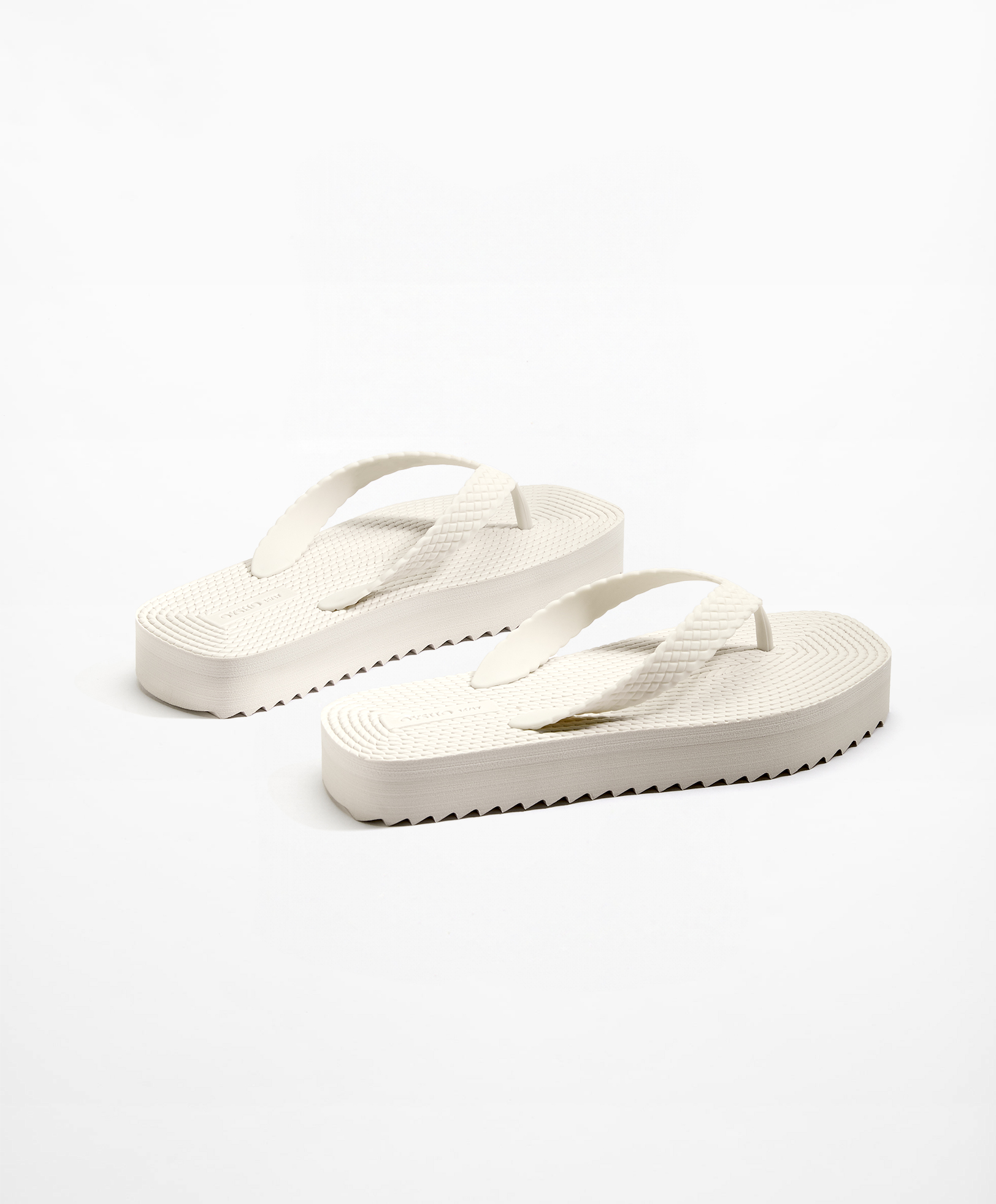 Braided platform beach sandals