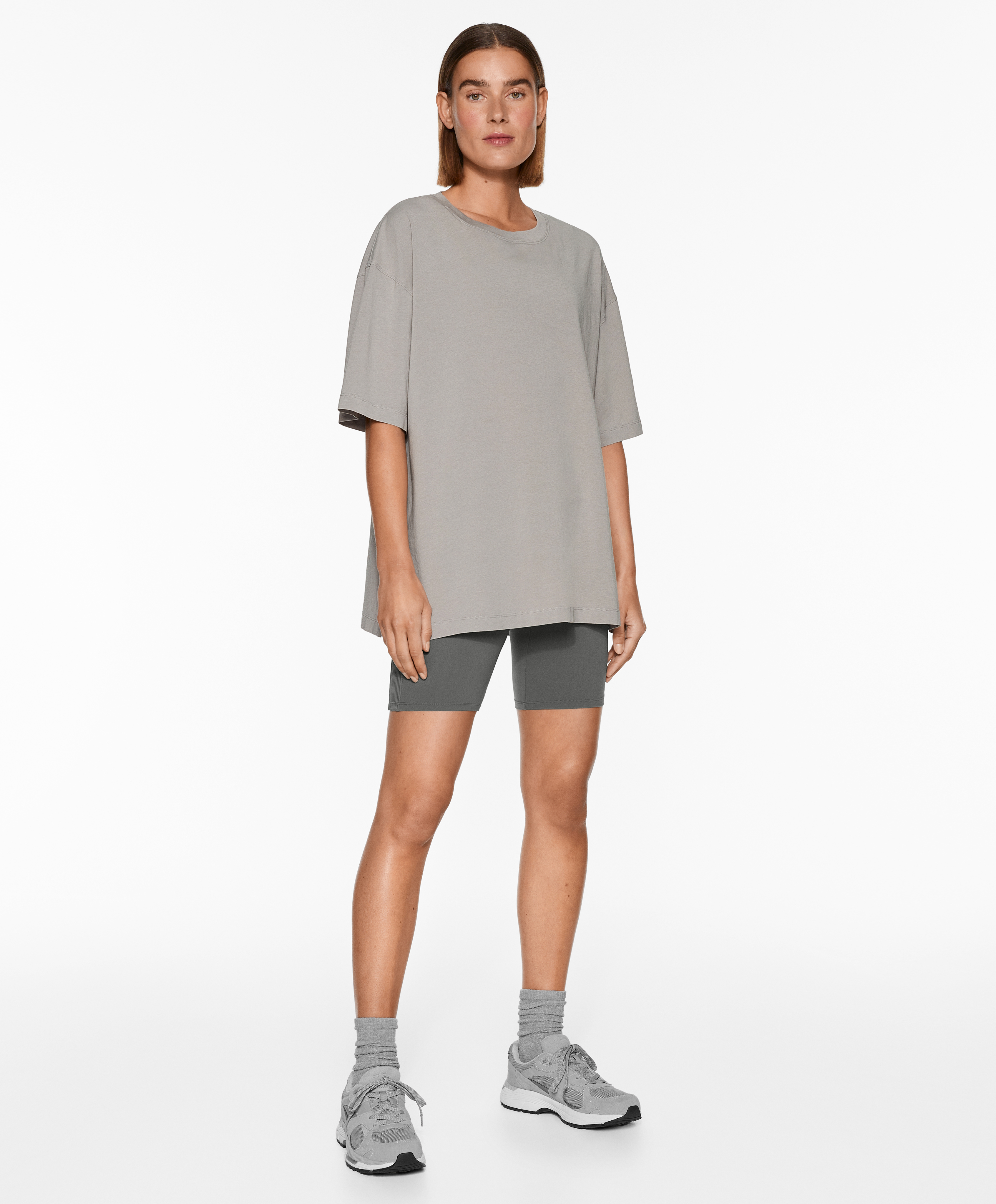 Short sleeve cotton blend T-shirt